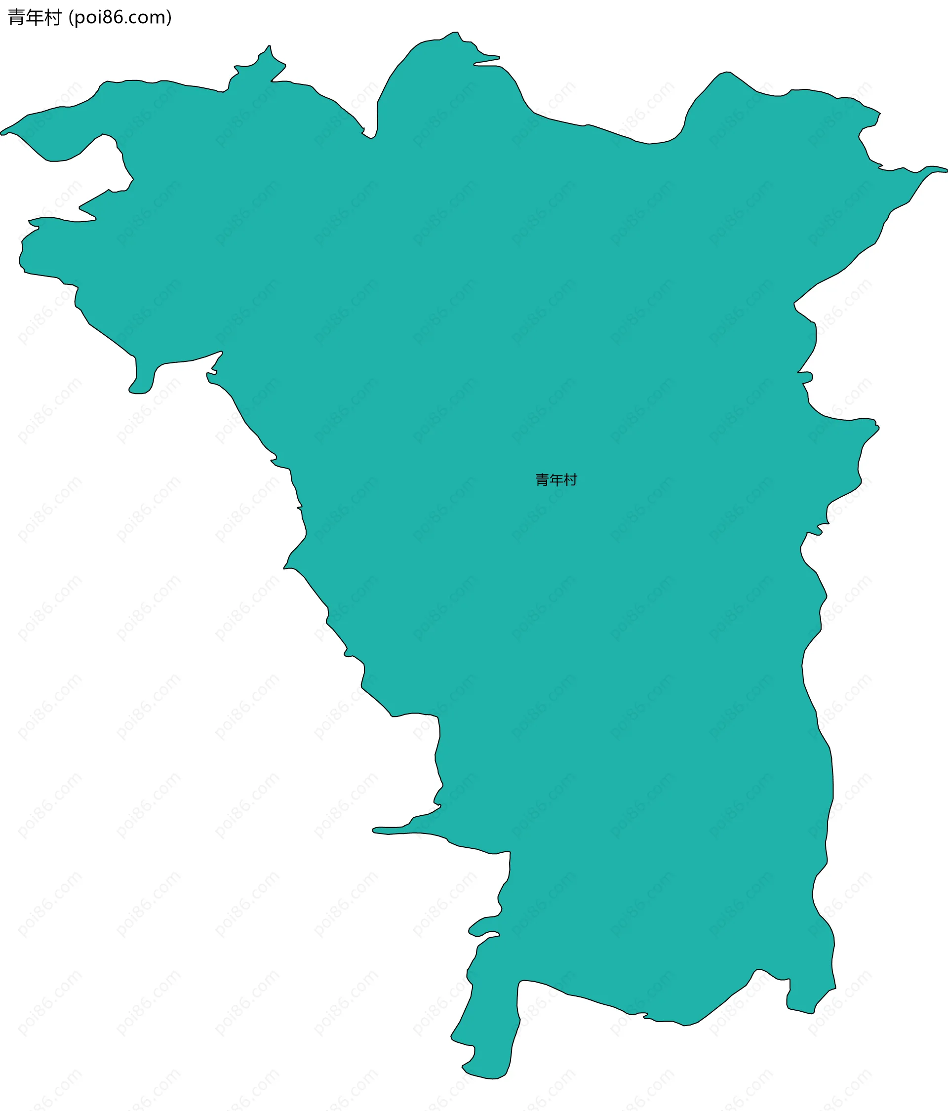 青年村边界地图