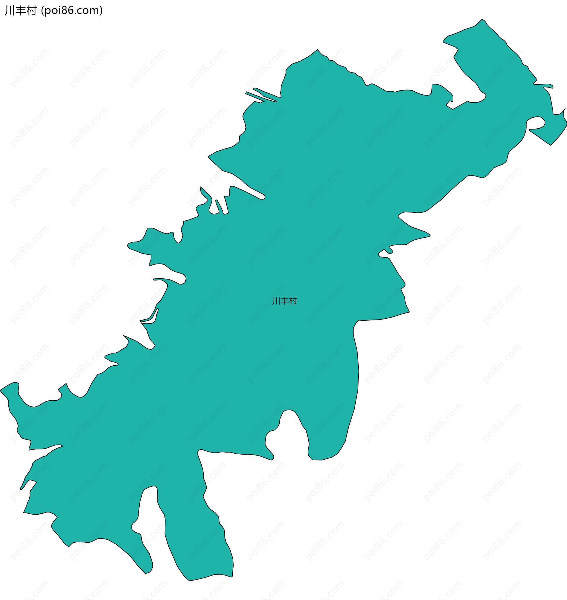 川丰村边界地图