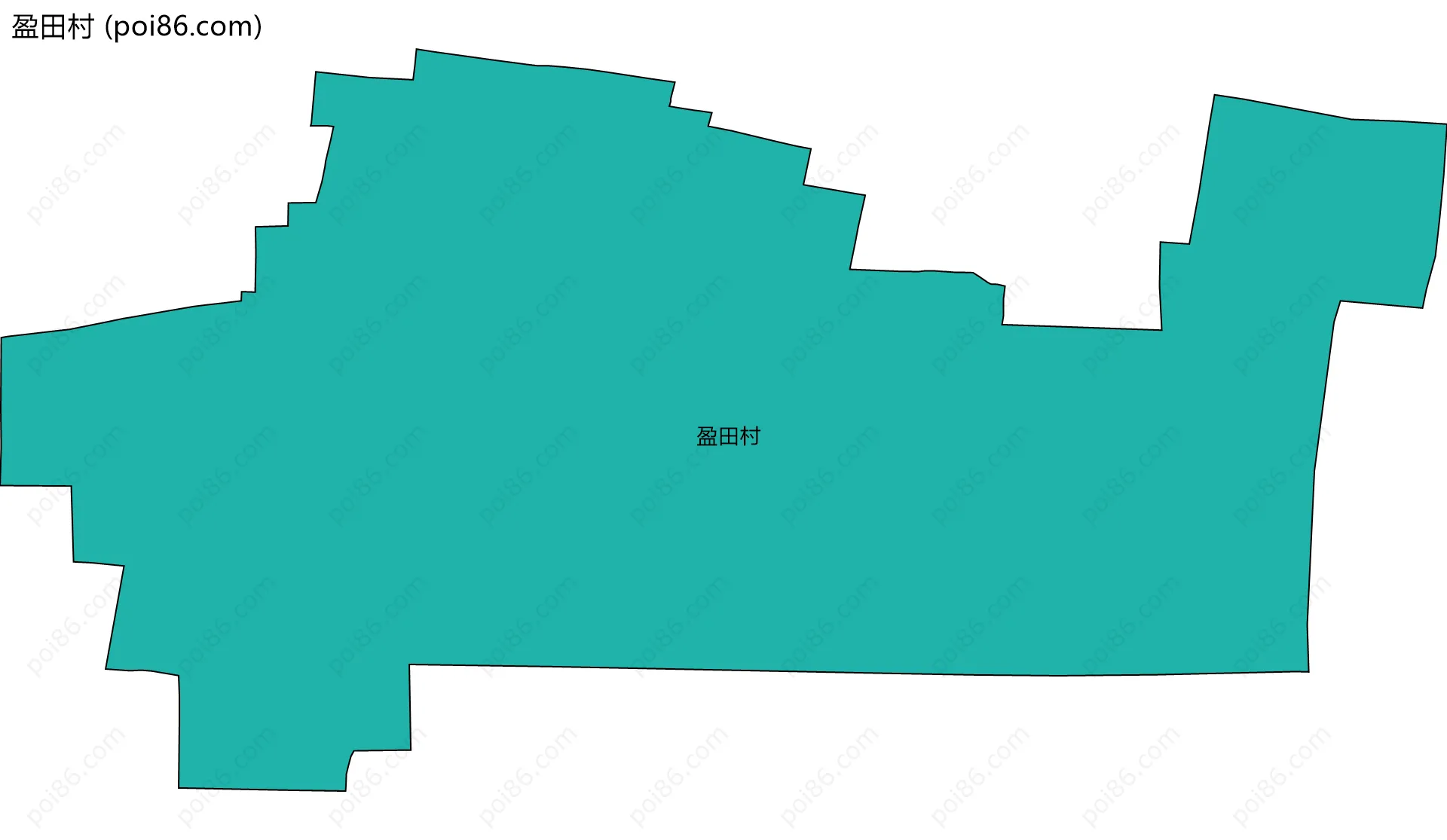 盈田村边界地图