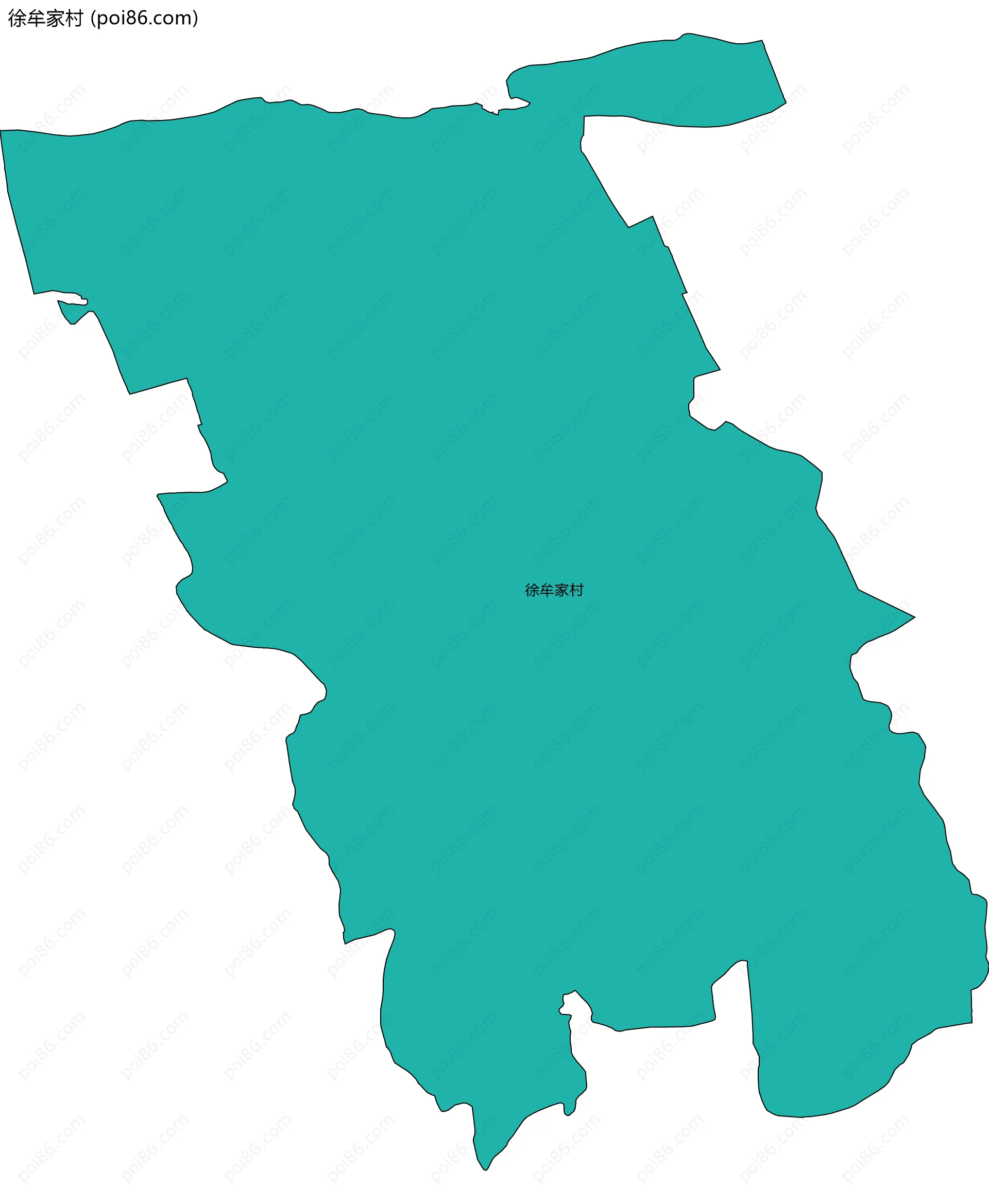 徐牟家村边界地图