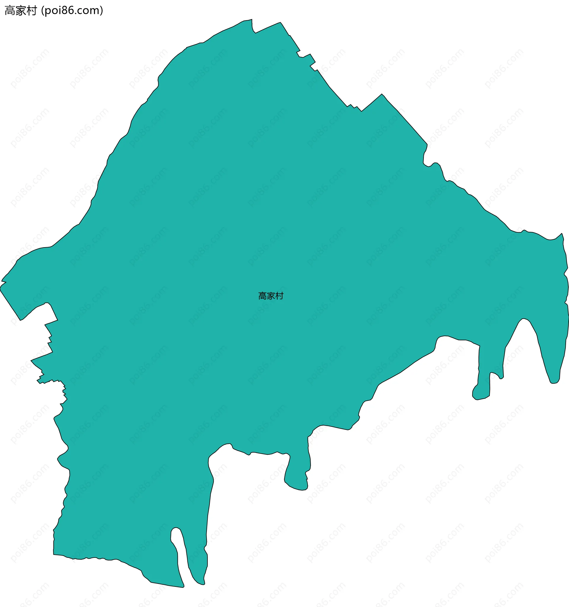 高家村边界地图