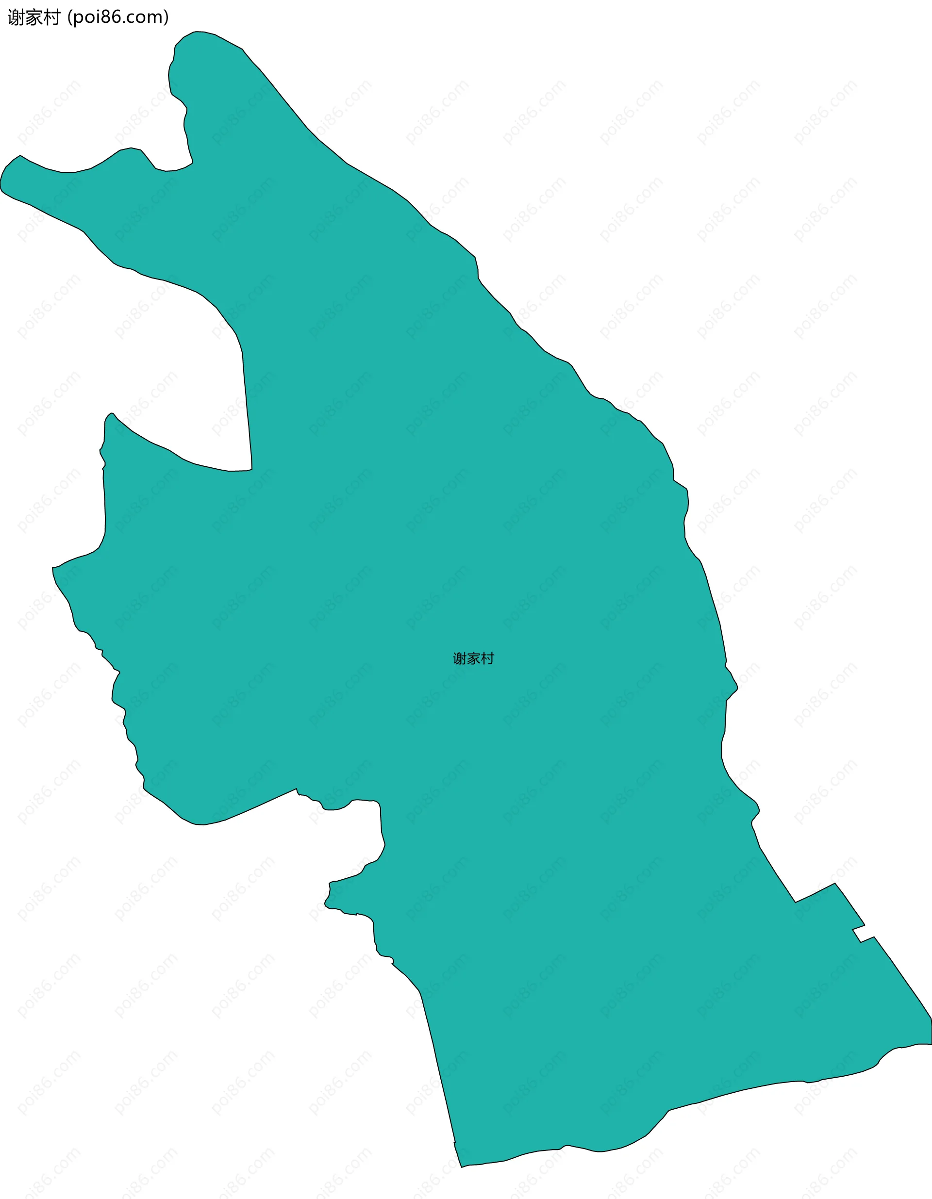 谢家村边界地图