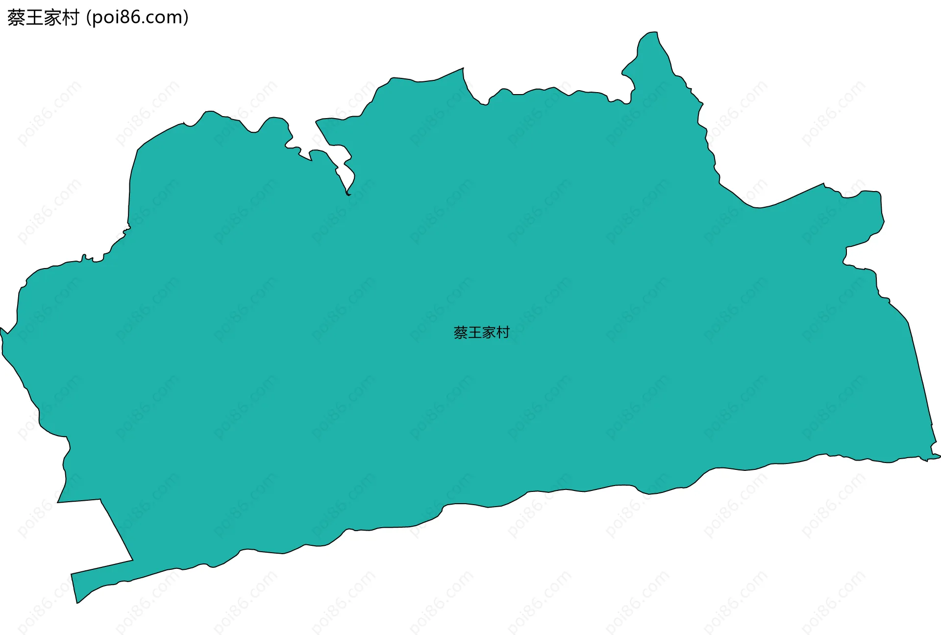 蔡王家村边界地图