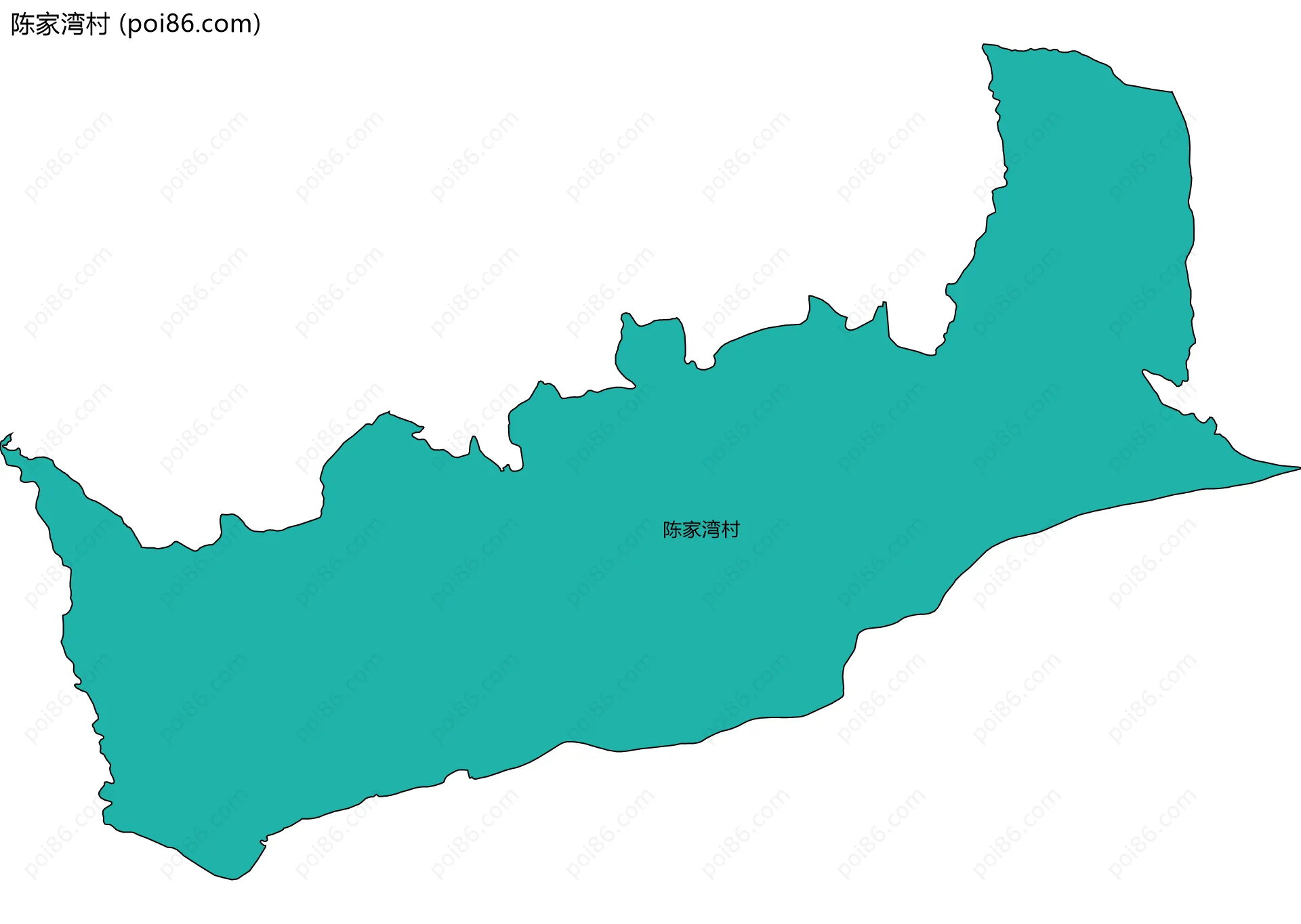 陈家湾村边界地图