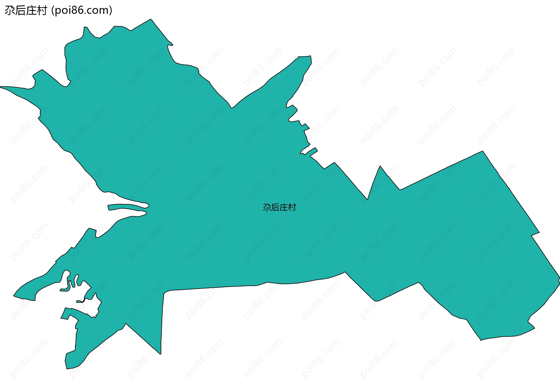 尕后庄村边界地图