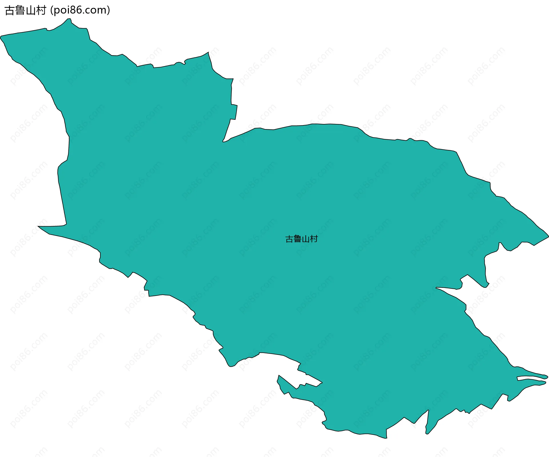 古鲁山村边界地图