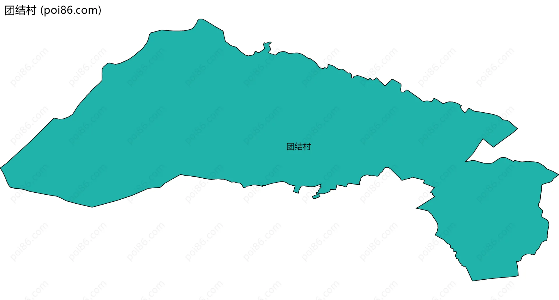 团结村边界地图