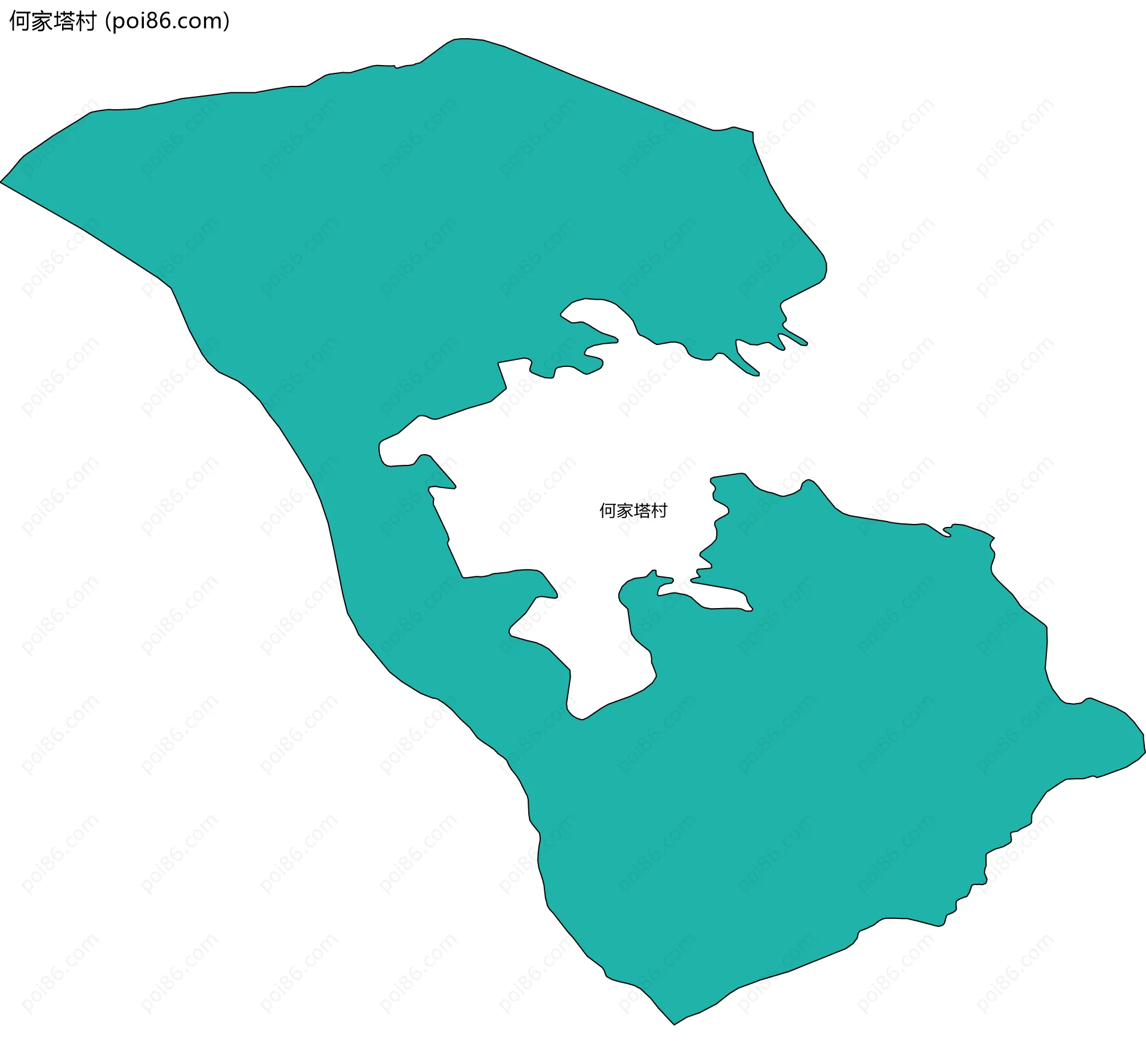 何家塔村边界地图