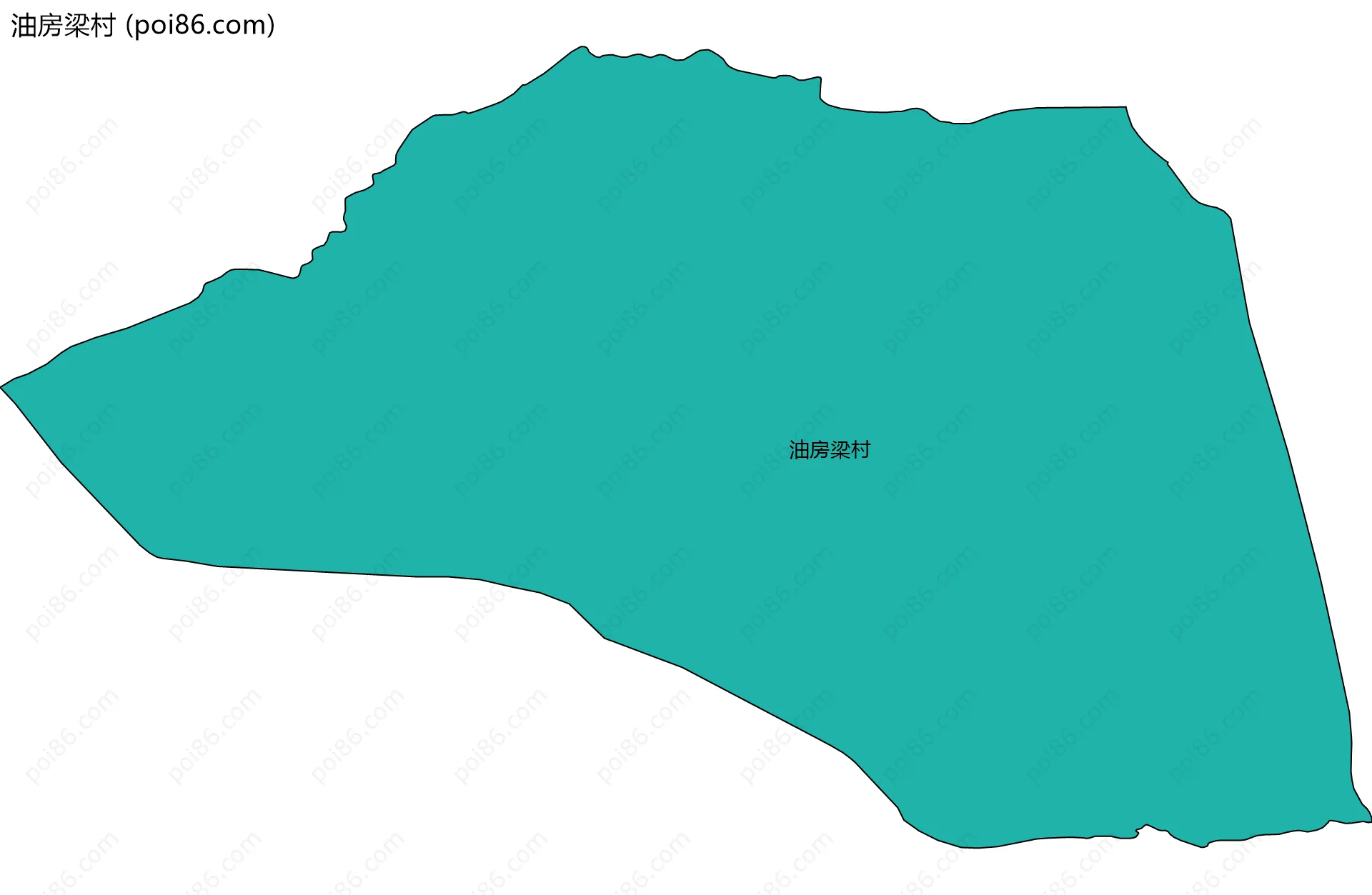 油房梁村边界地图