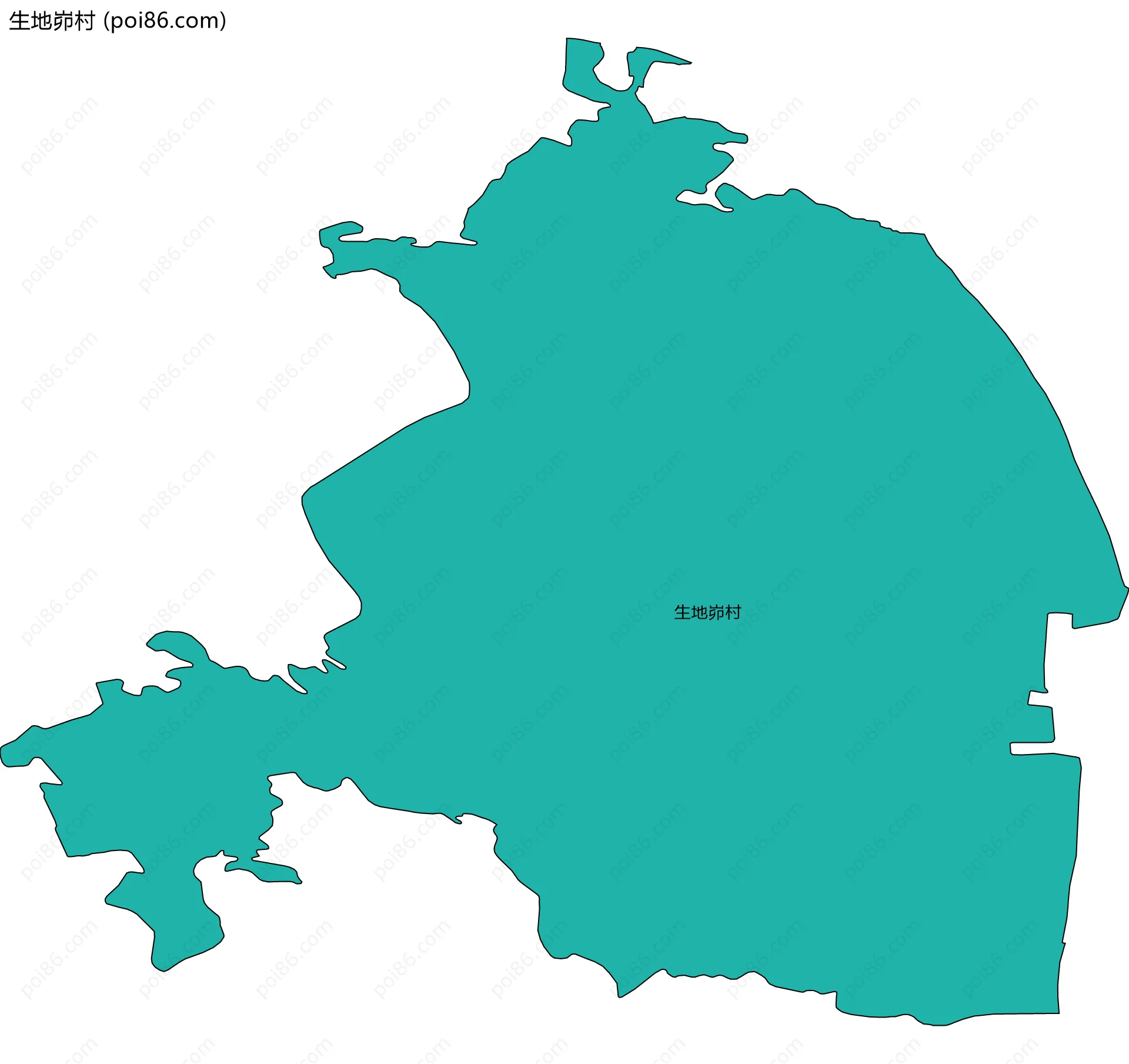 生地峁村边界地图