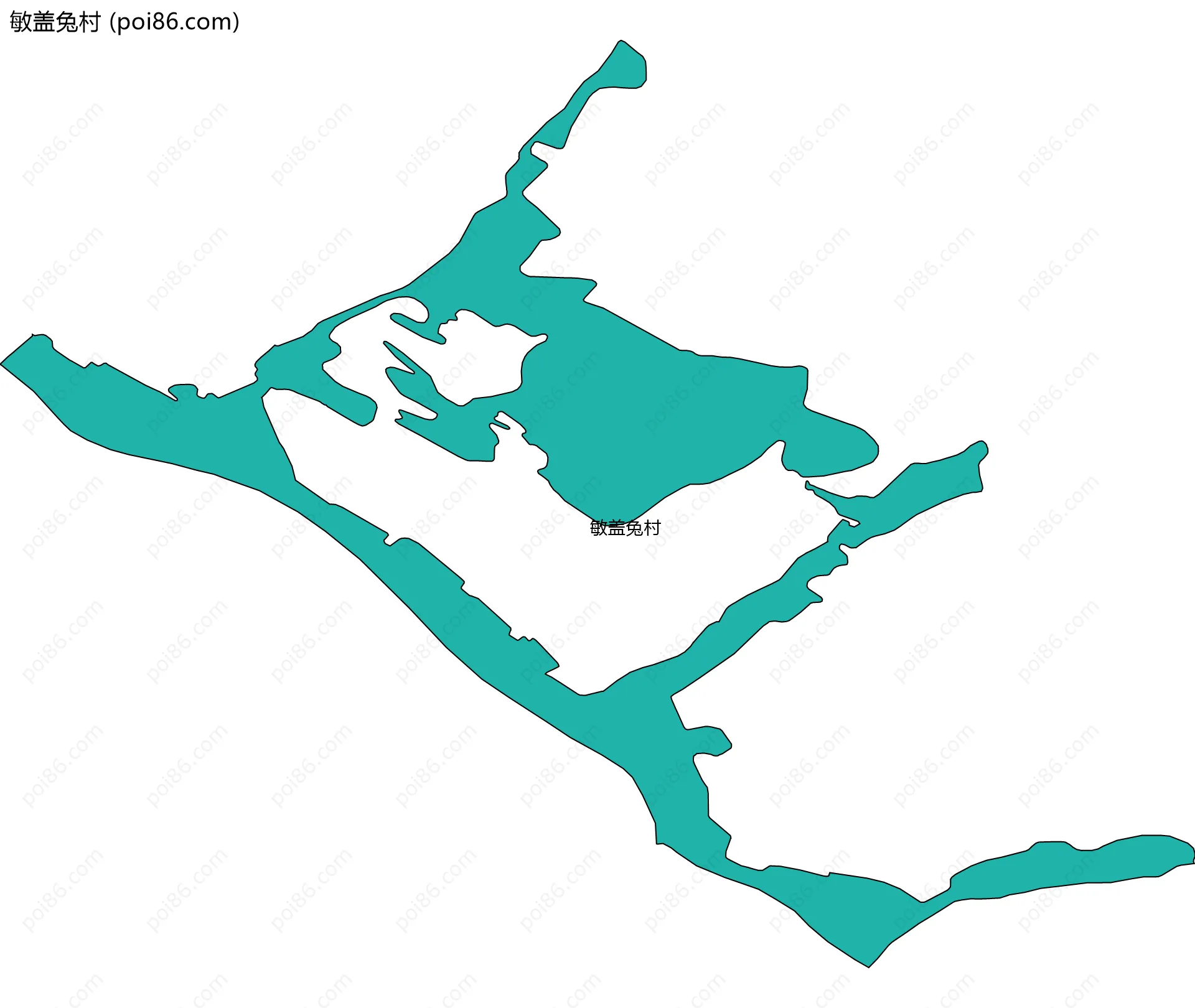 敏盖兔村边界地图