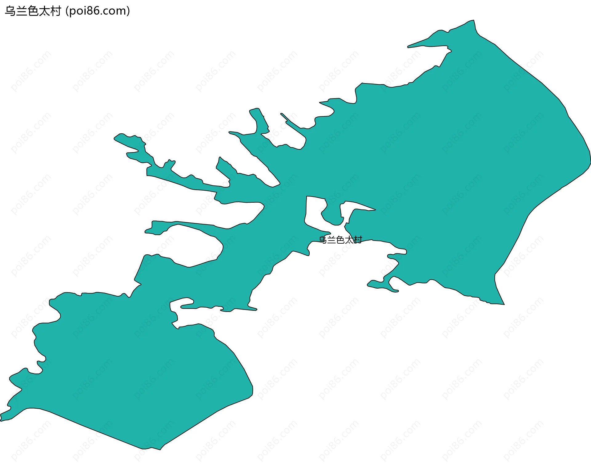 乌兰色太村边界地图