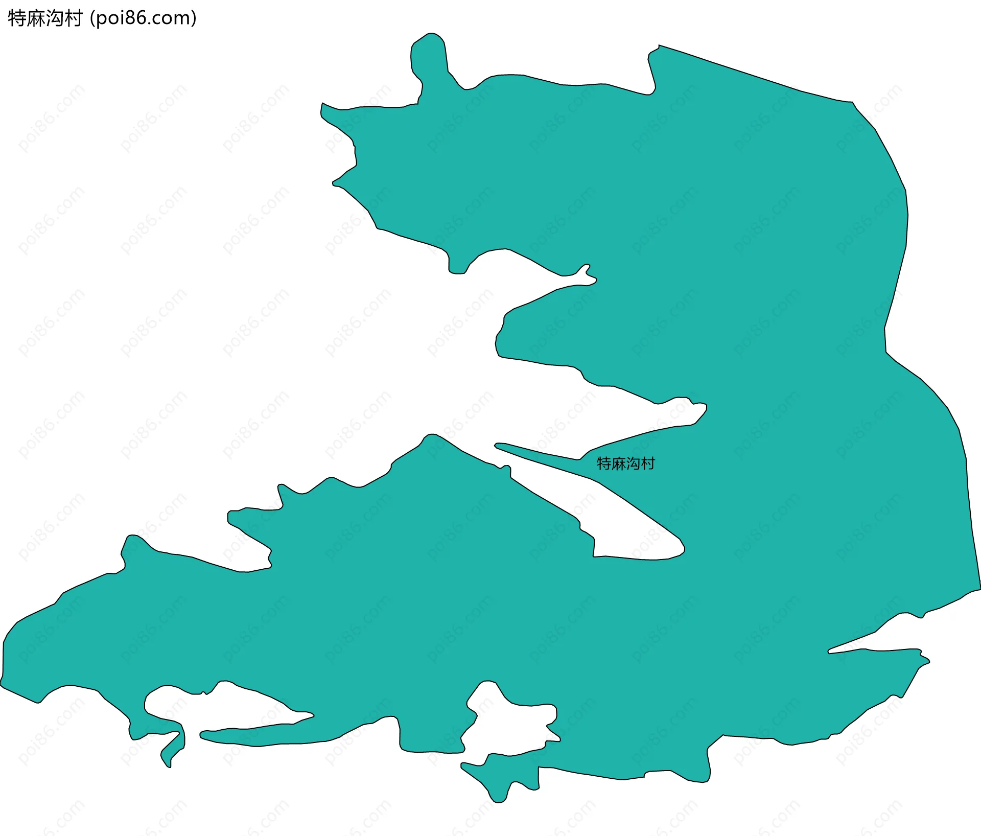 特麻沟村边界地图