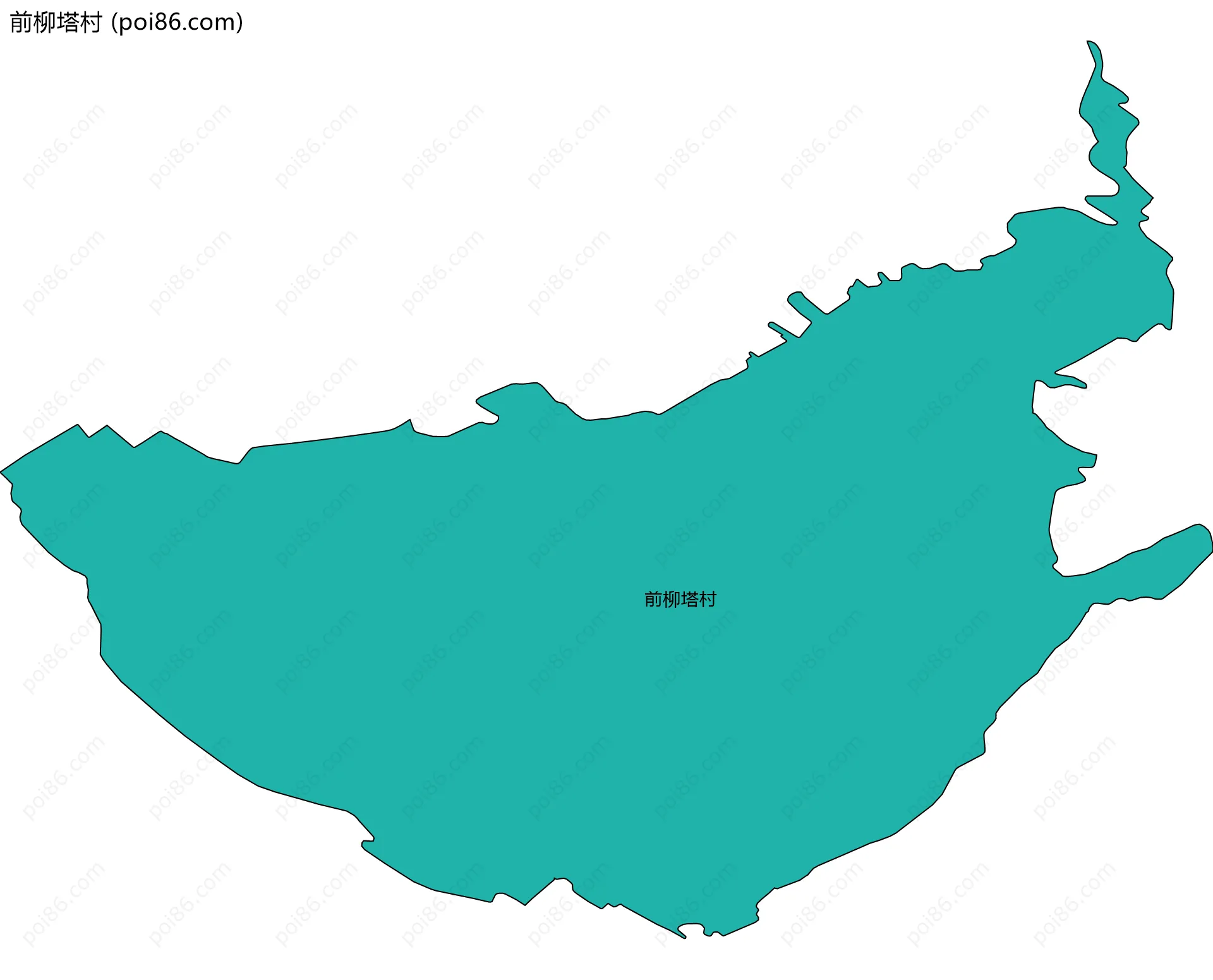 前柳塔村边界地图