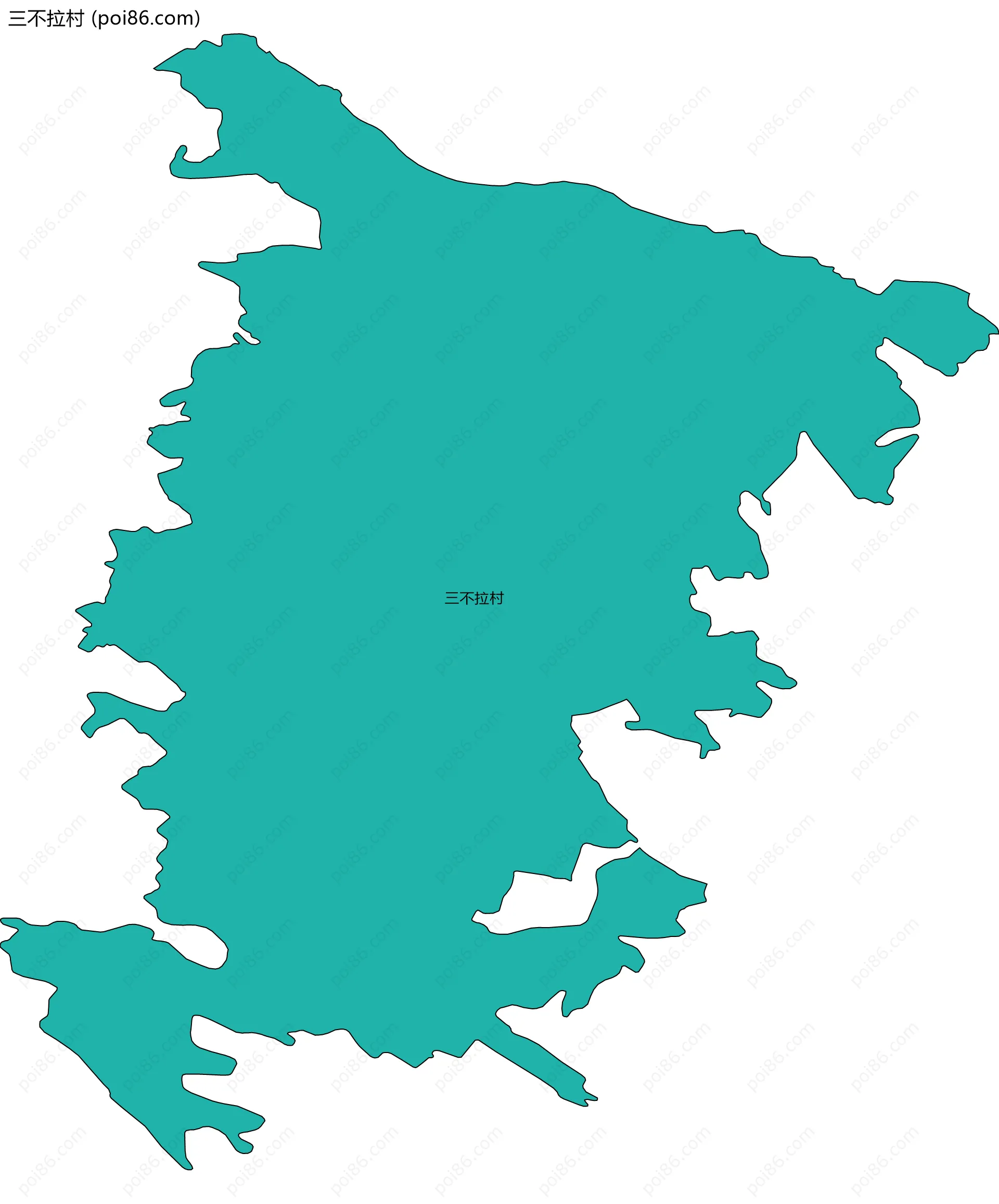 三不拉村边界地图