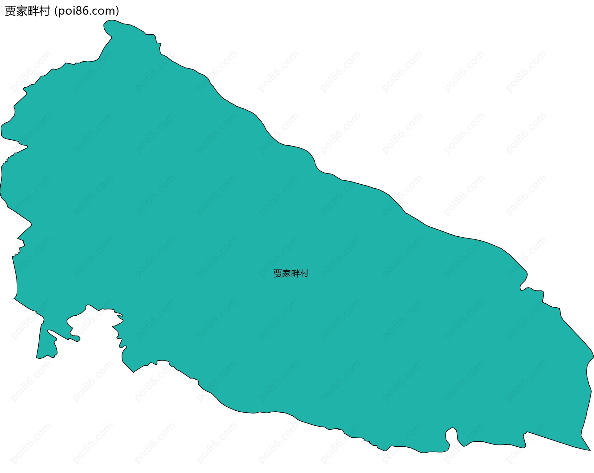 贾家畔村边界地图