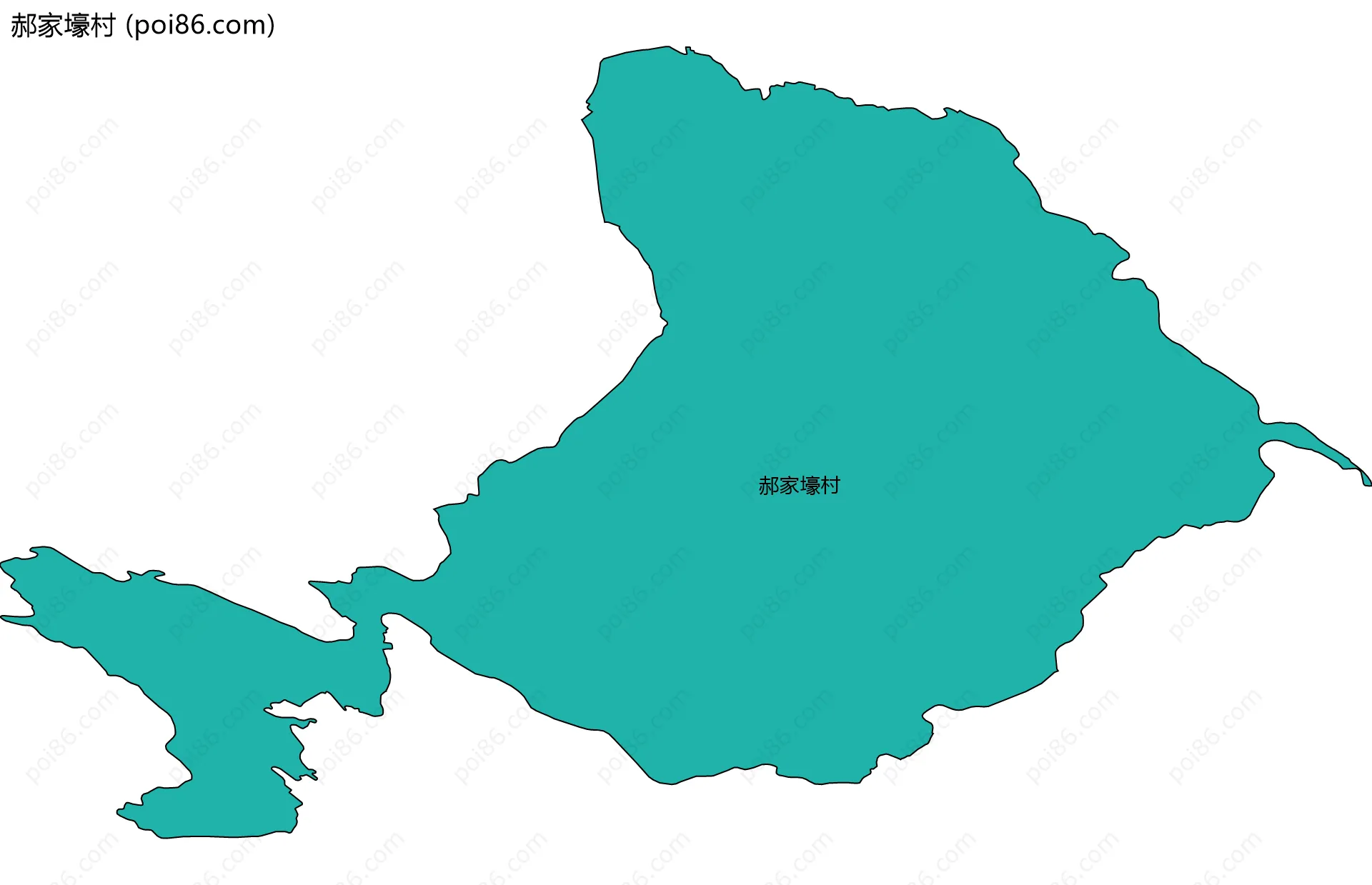 郝家壕村边界地图