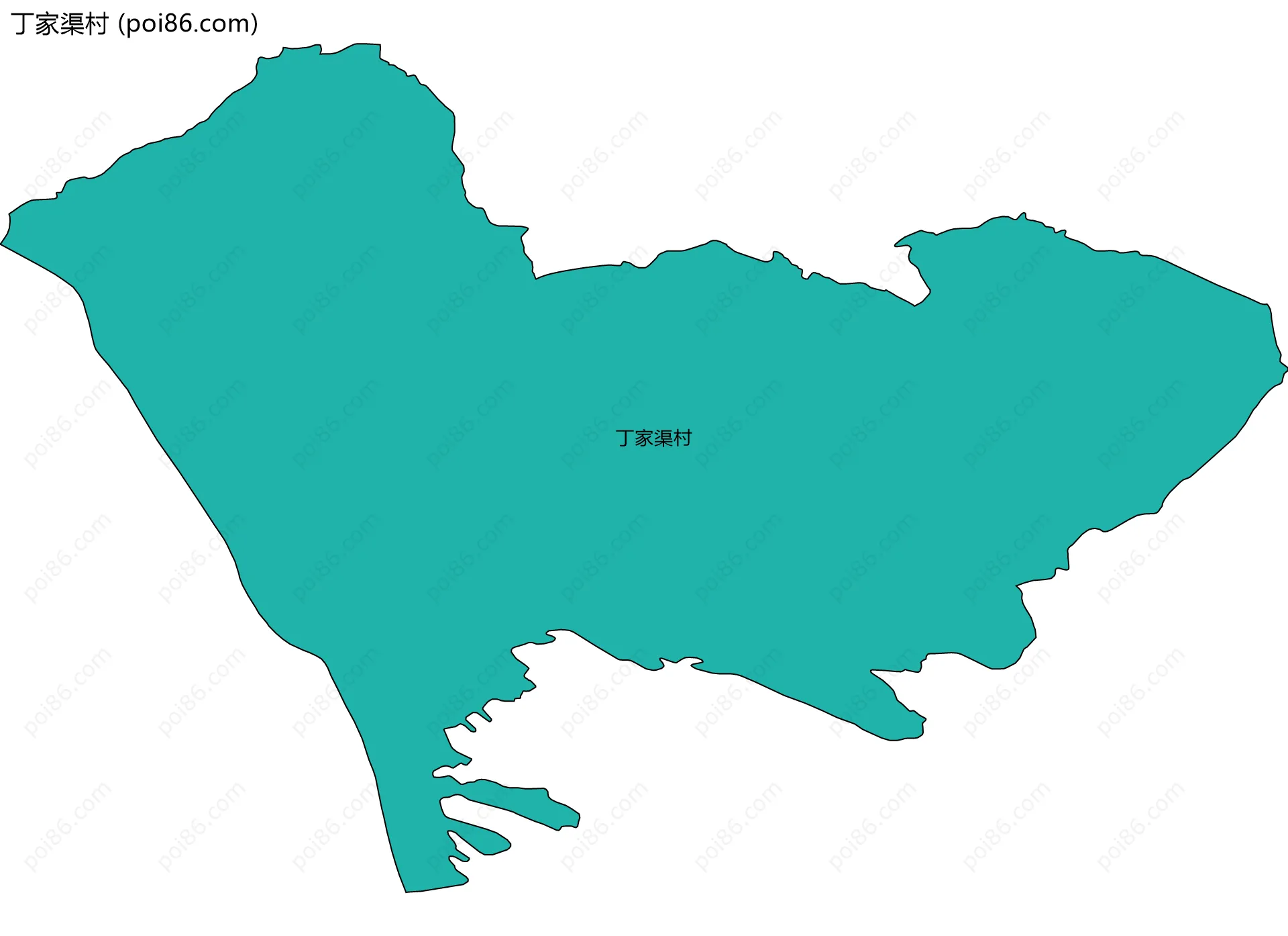 丁家渠村边界地图