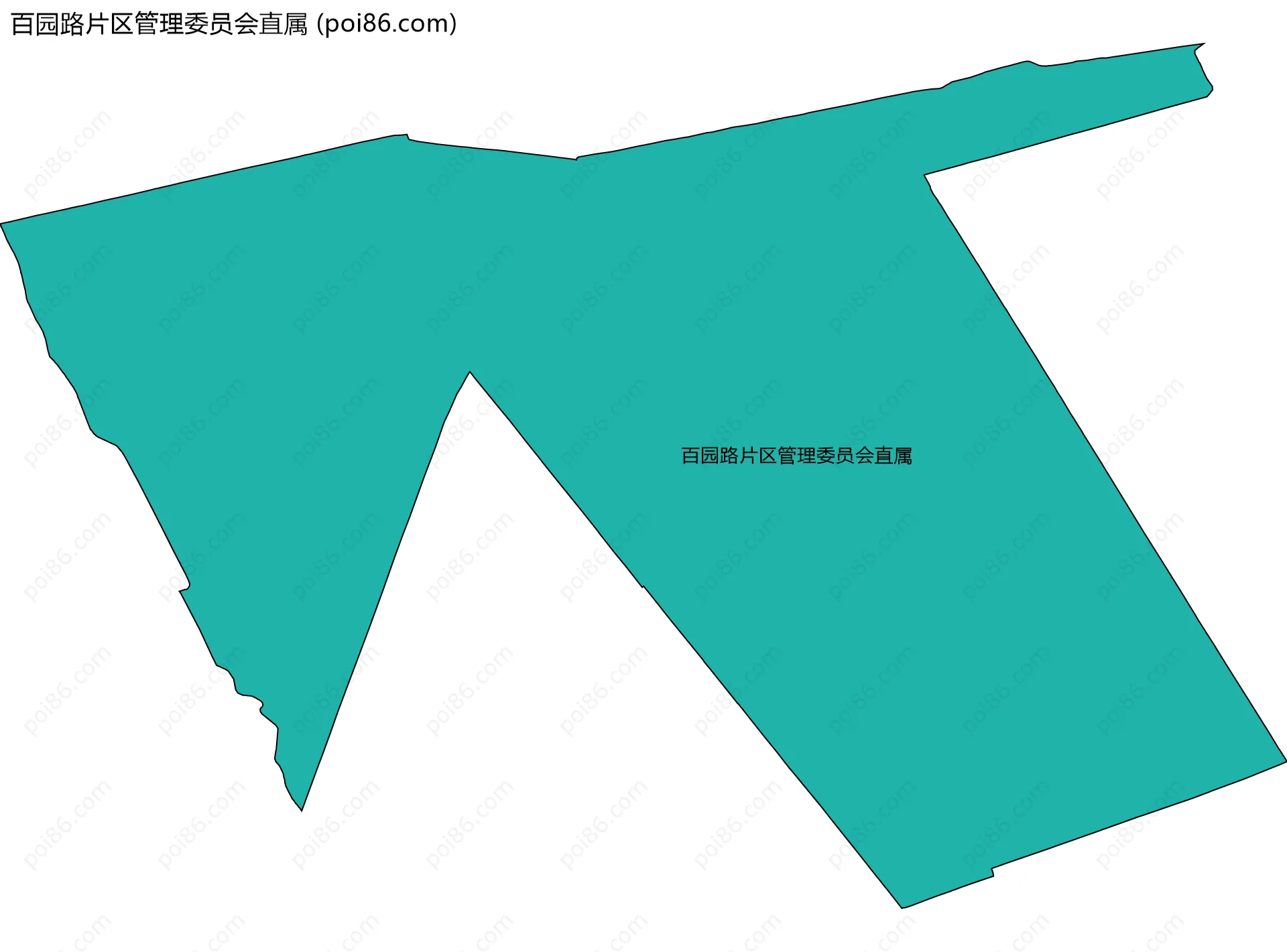 百园路片区管理委员会直属边界地图