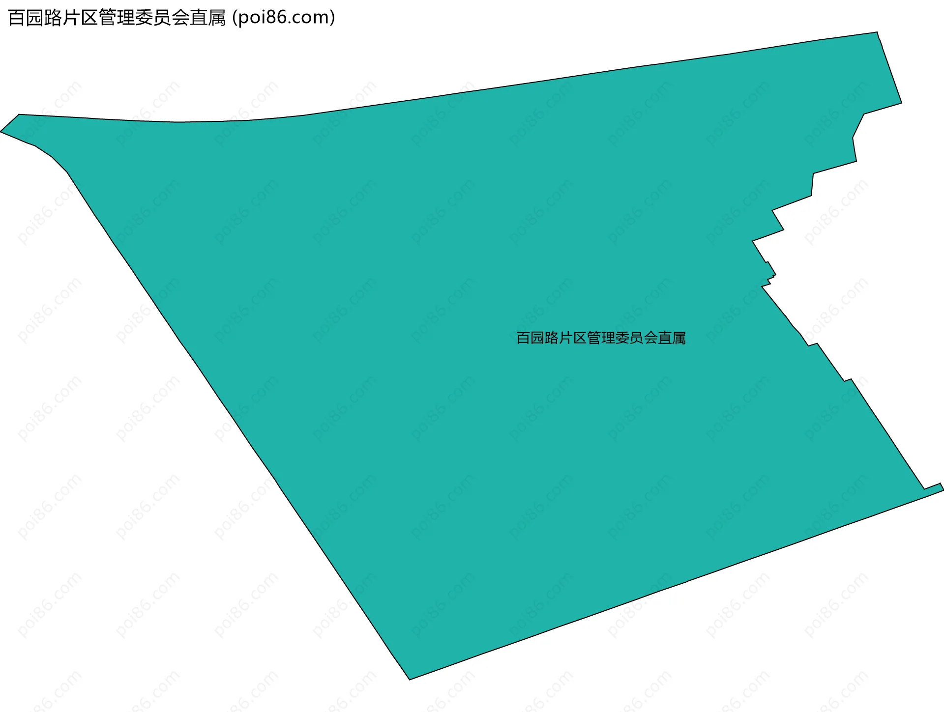 百园路片区管理委员会直属边界地图
