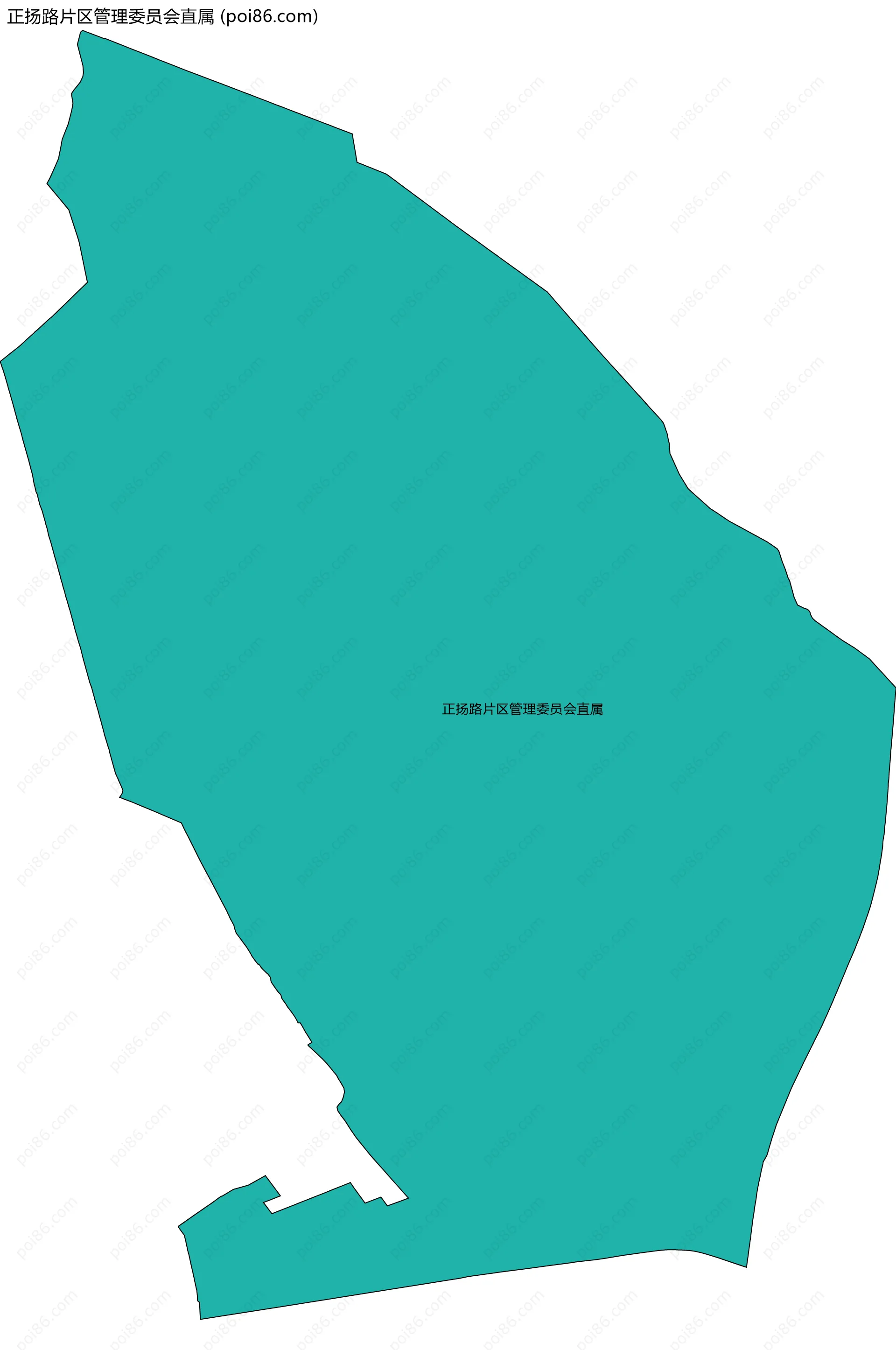 正扬路片区管理委员会直属边界地图