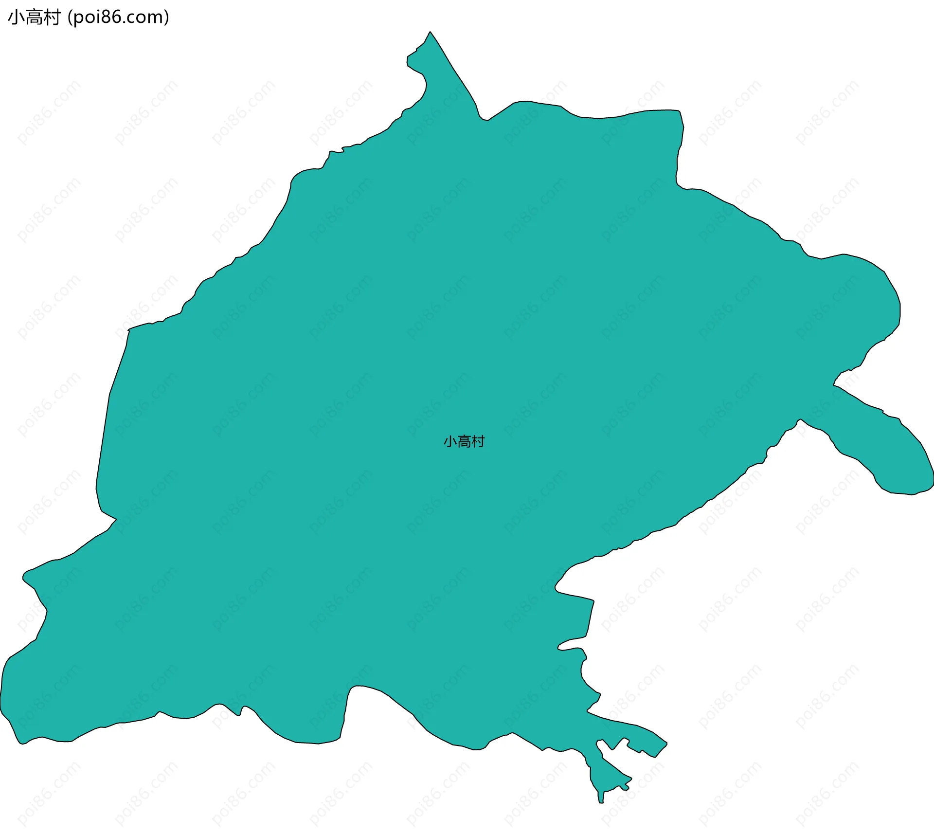 小高村边界地图