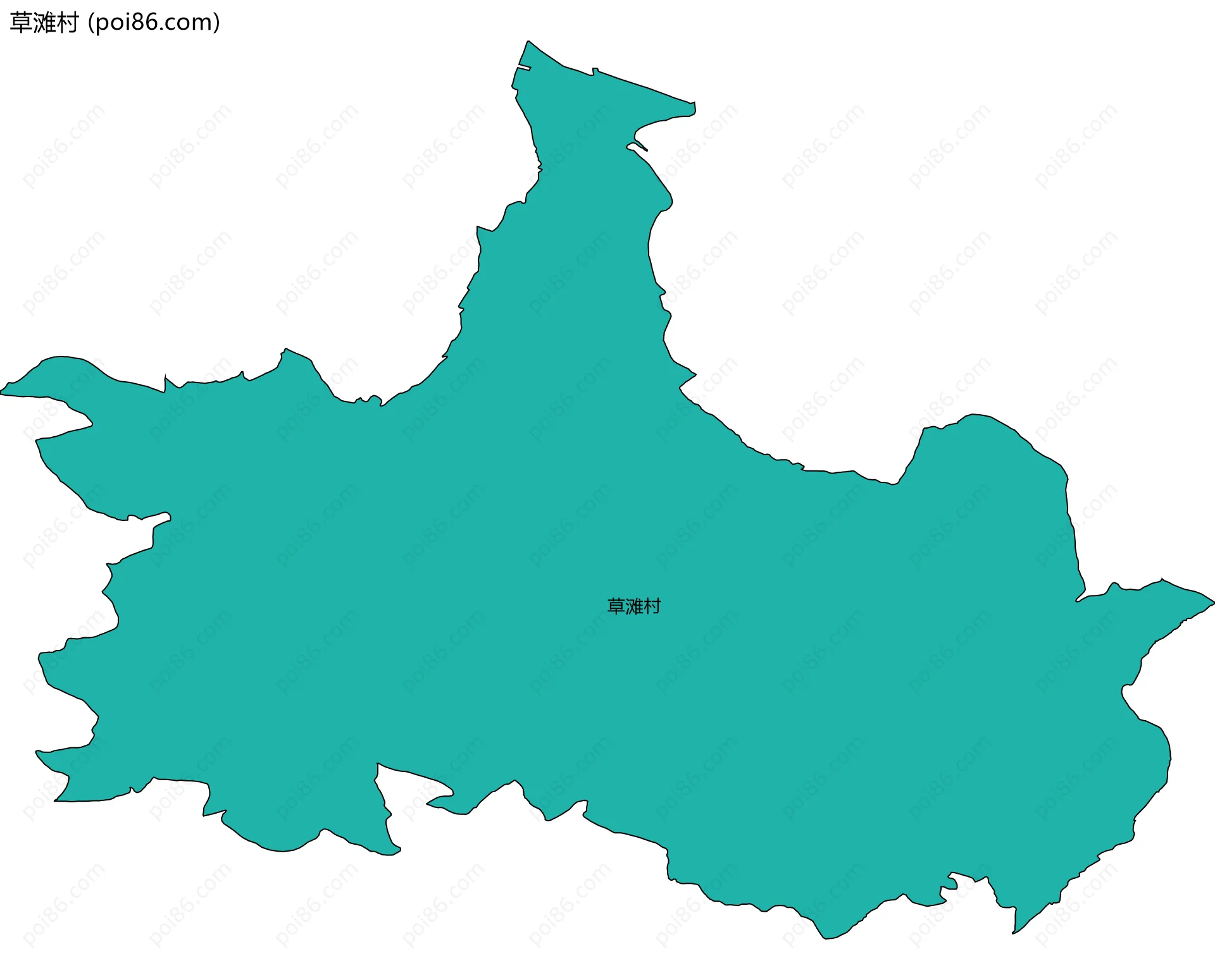 草滩村边界地图