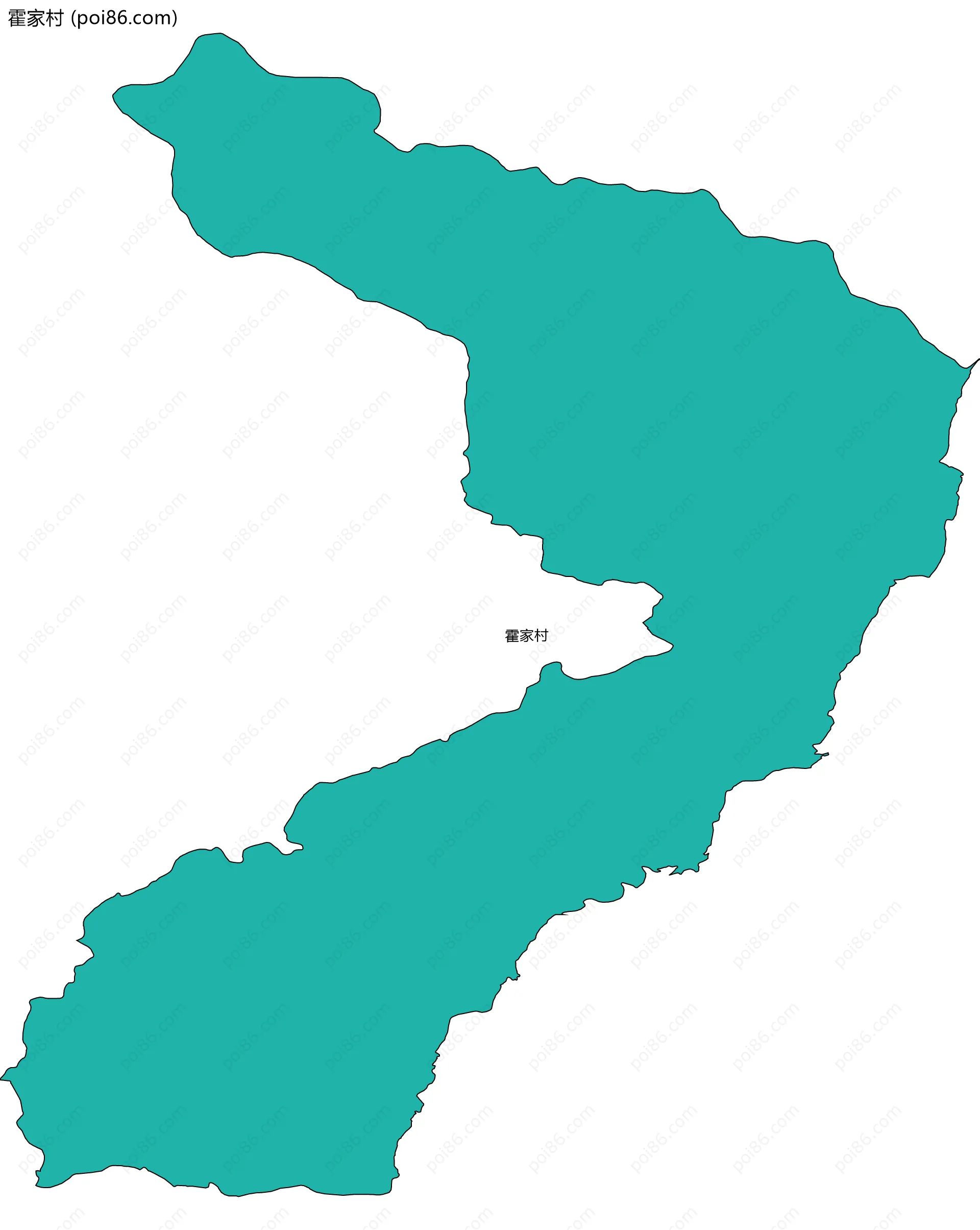 霍家村边界地图