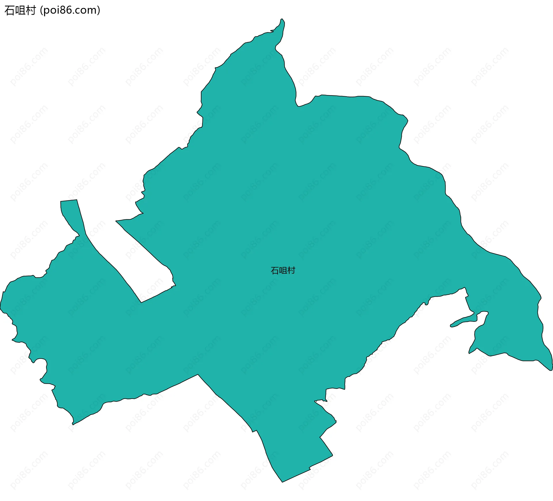 石咀村边界地图