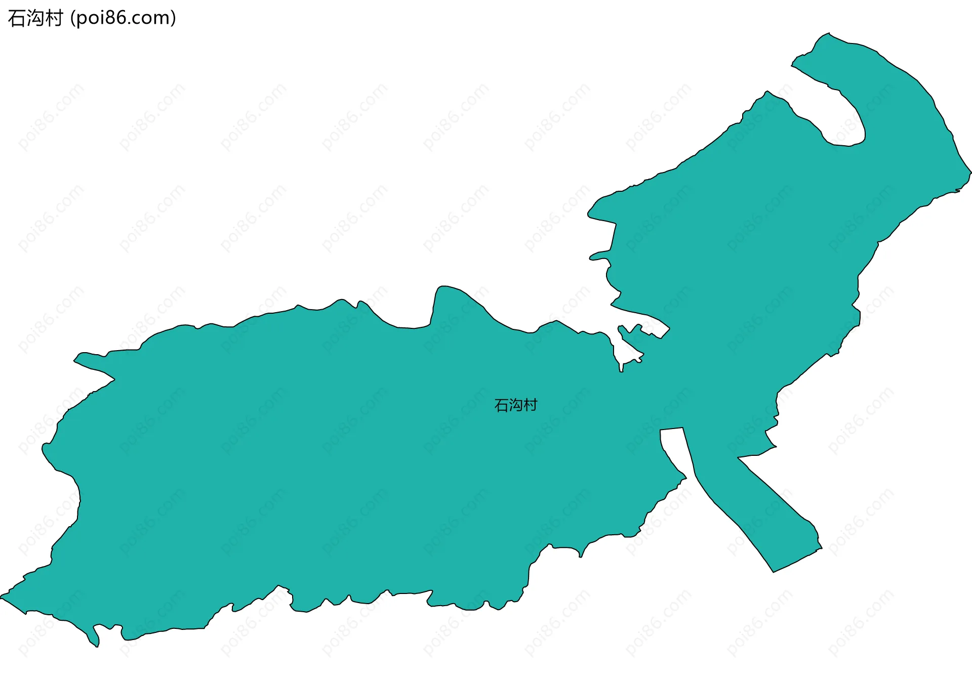 石沟村边界地图