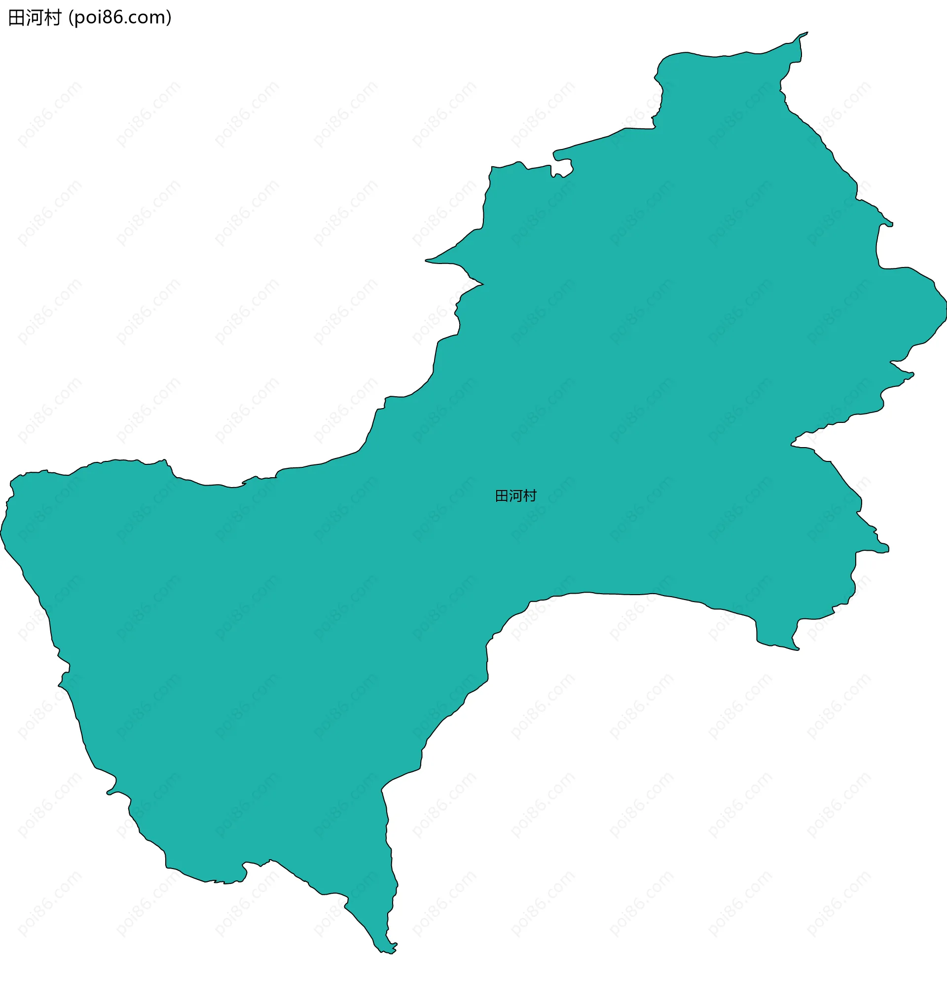 田河村边界地图