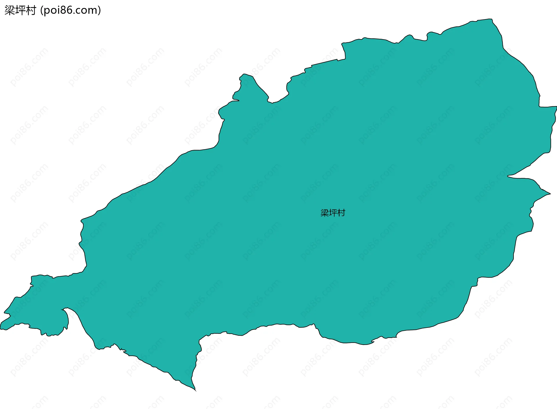 梁坪村边界地图