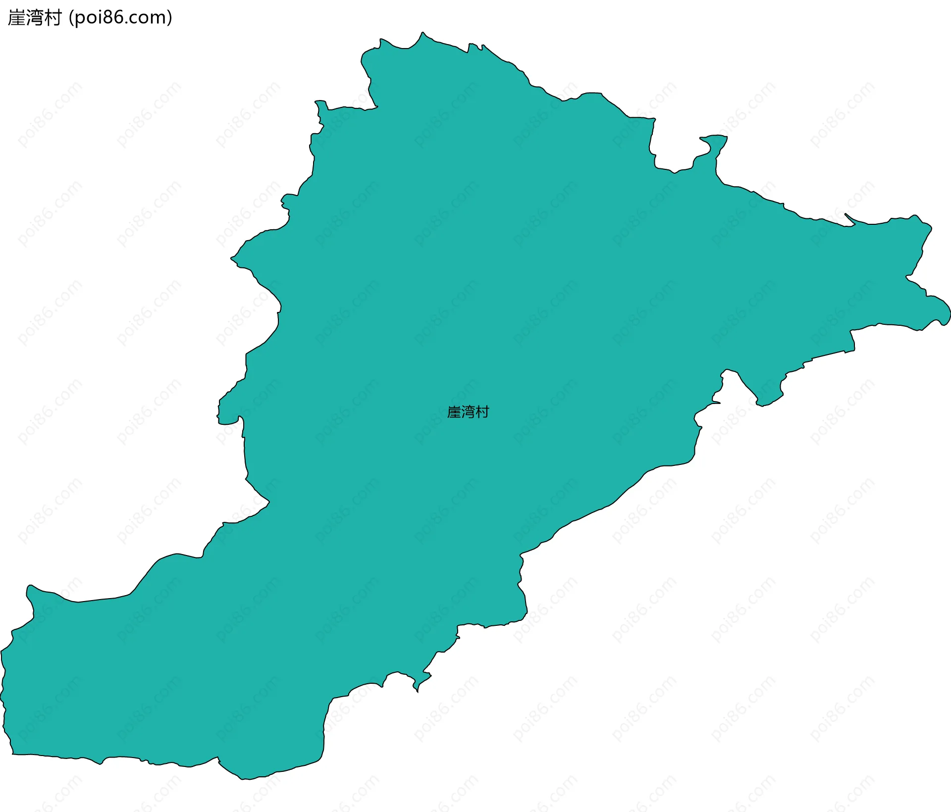 崖湾村边界地图