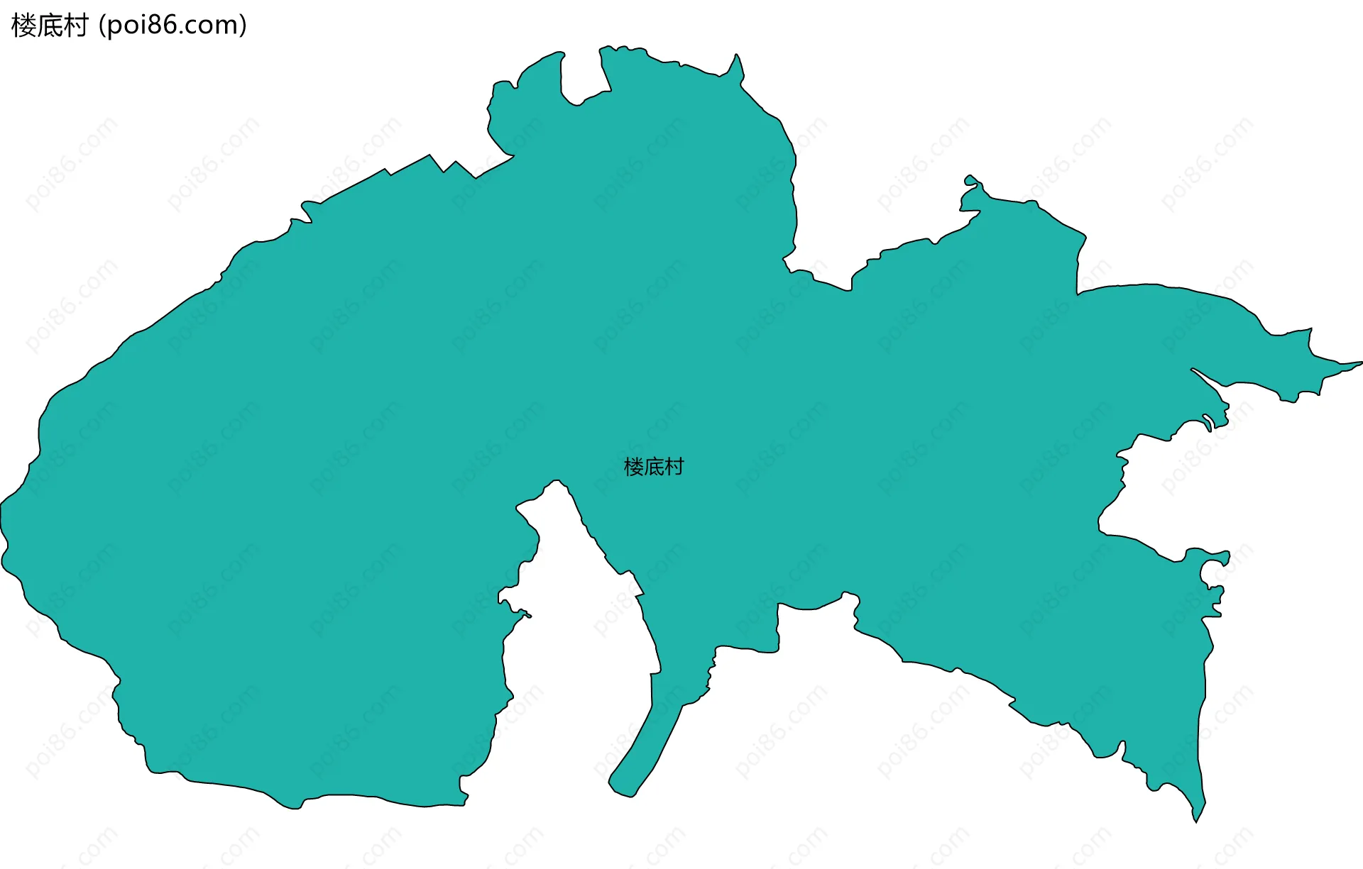 楼底村边界地图