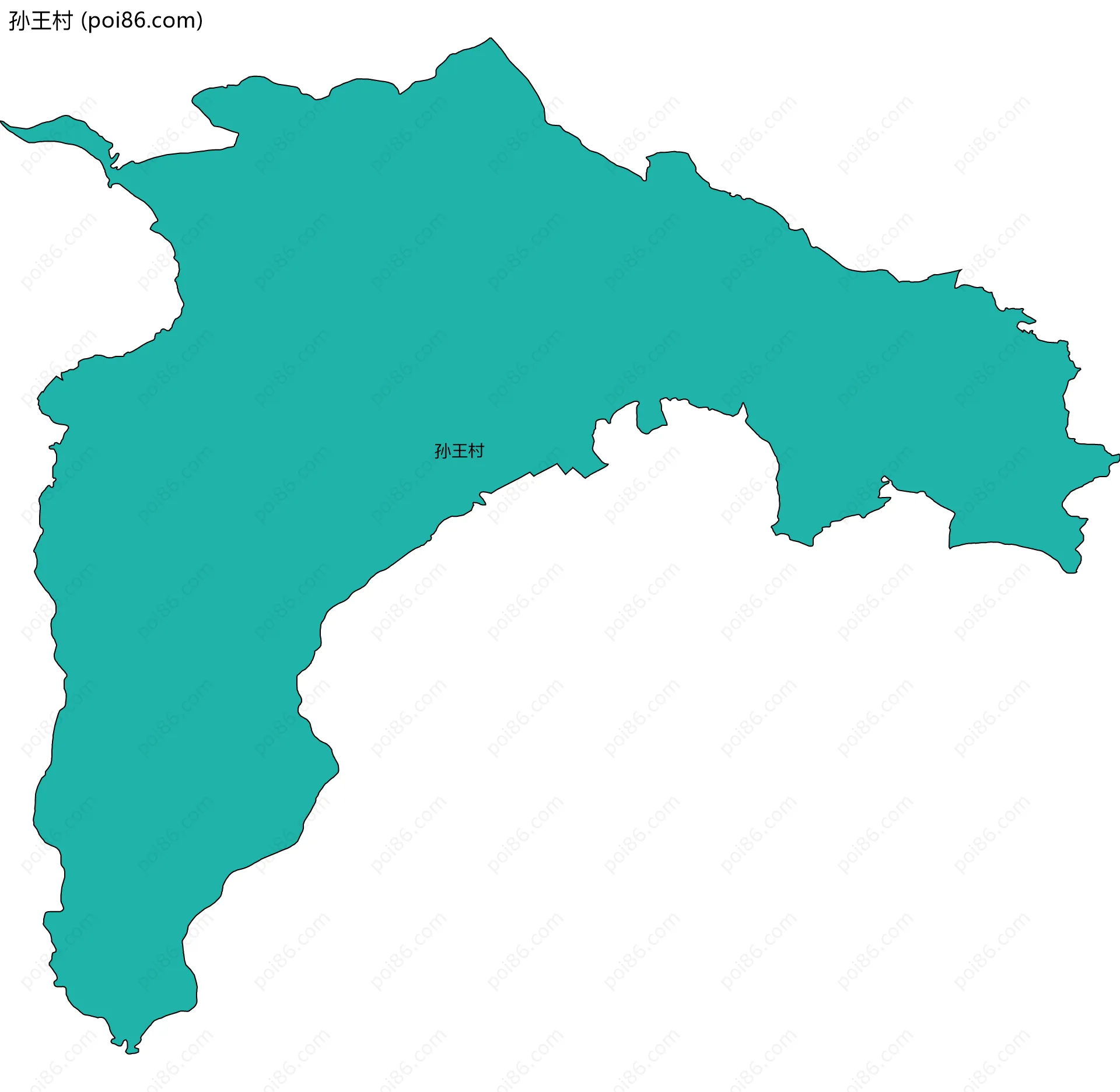 孙王村边界地图