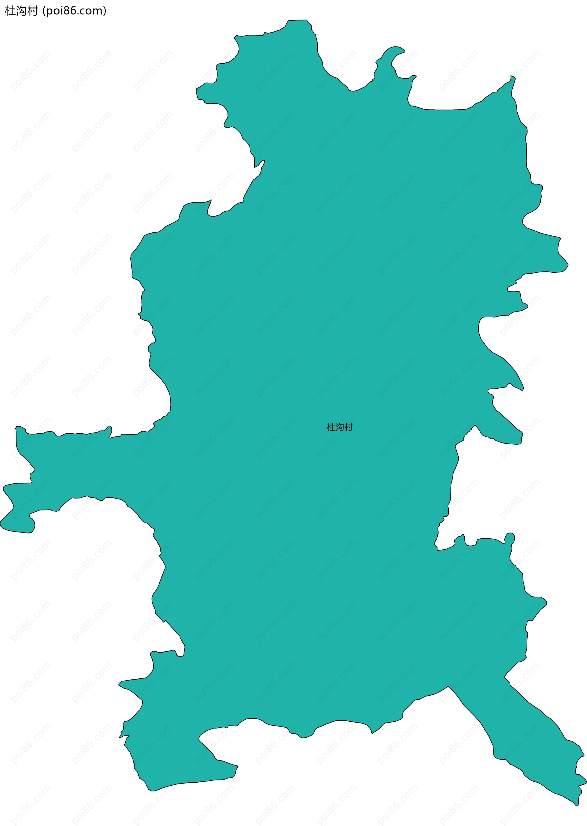 杜沟村边界地图