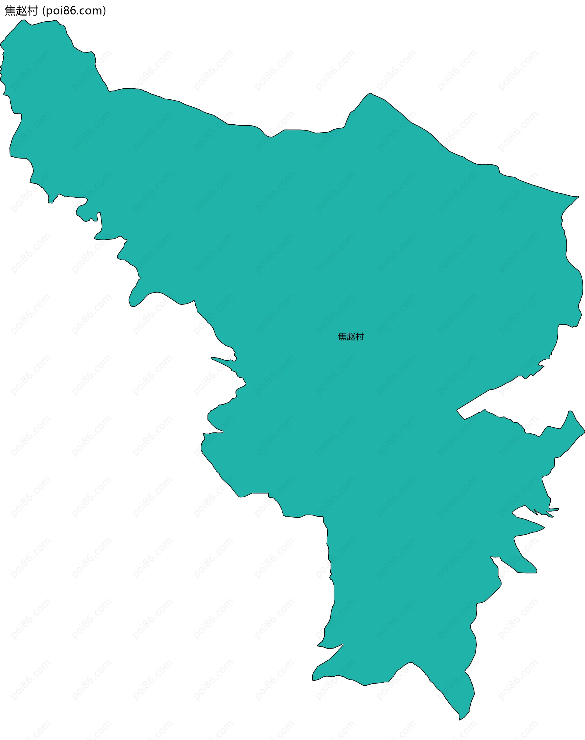 焦赵村边界地图