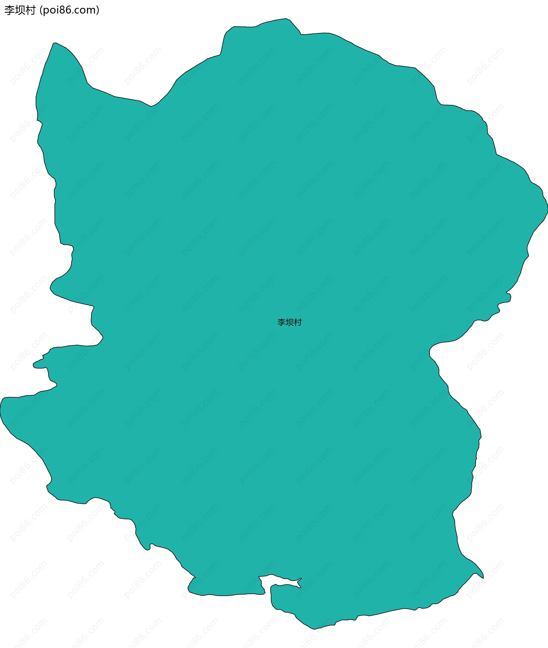 李坝村边界地图