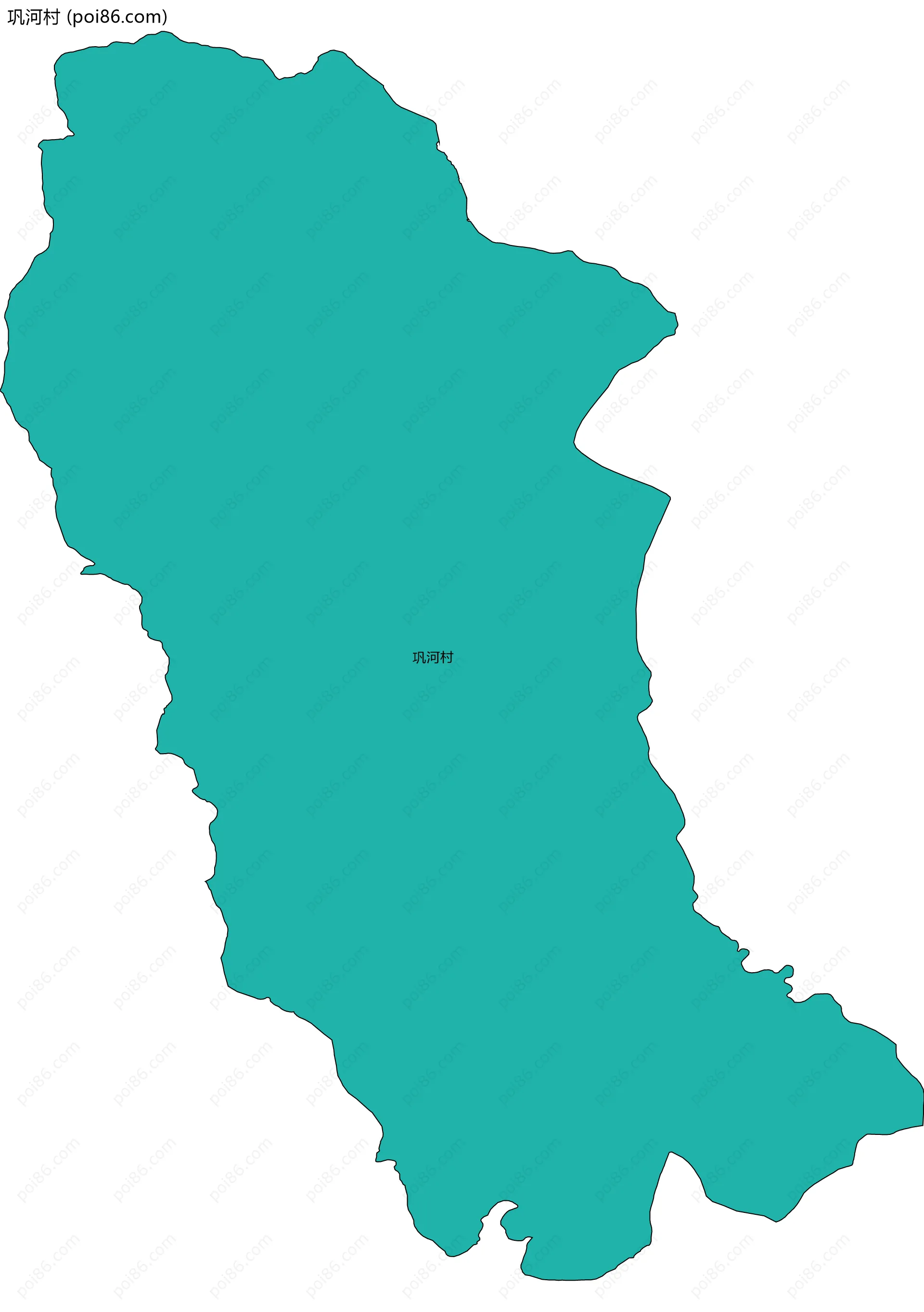 巩河村边界地图