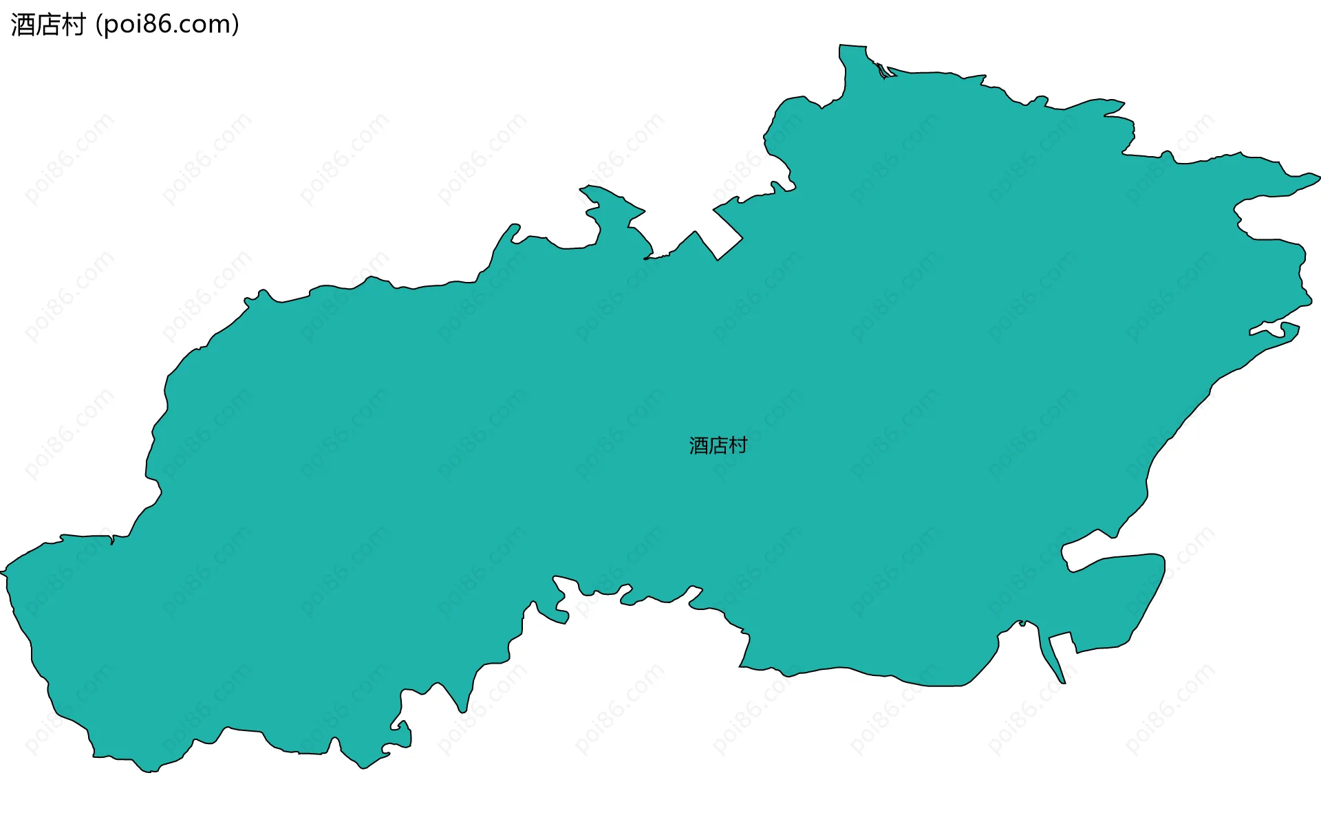 酒店村边界地图