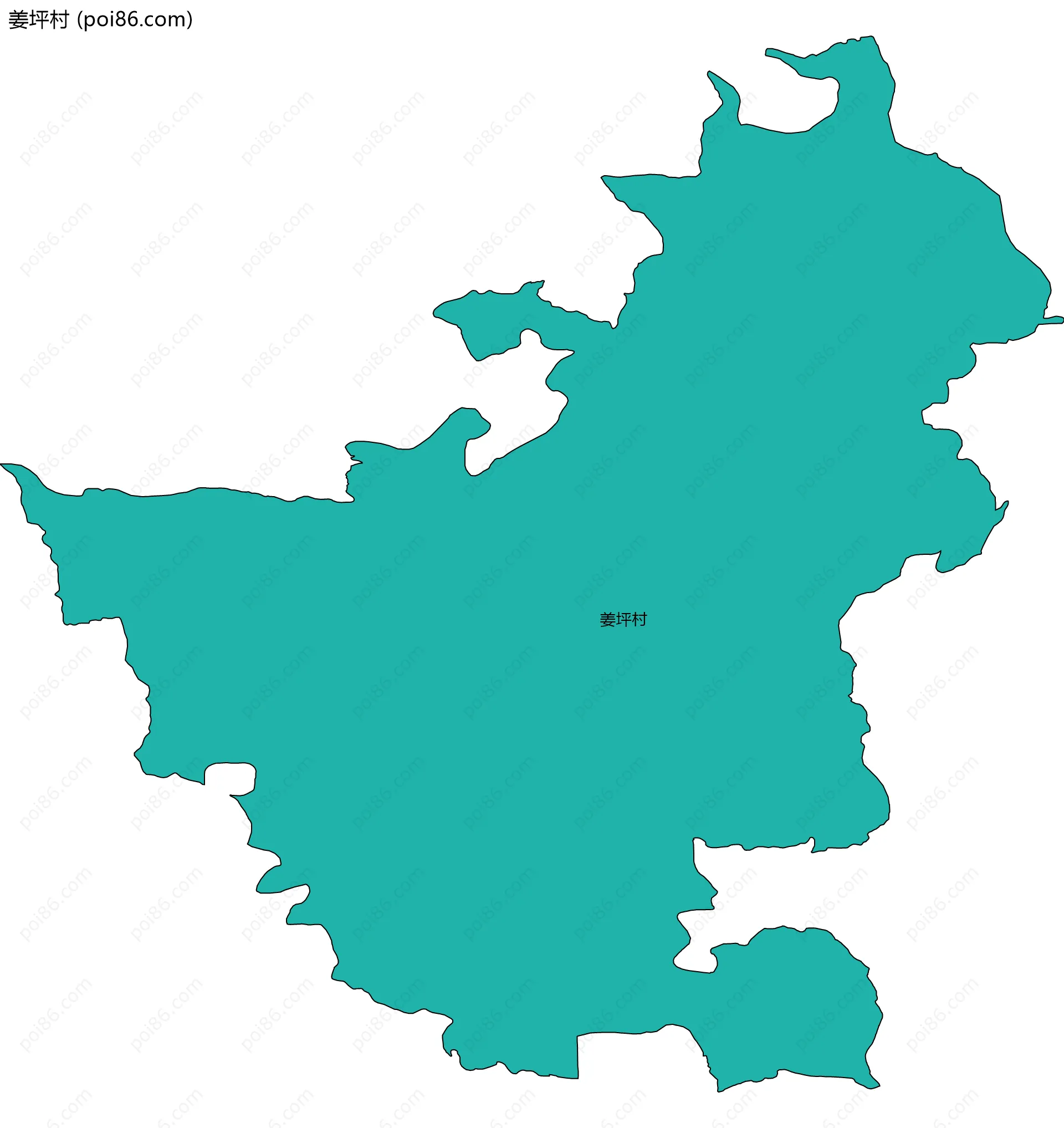 姜坪村边界地图