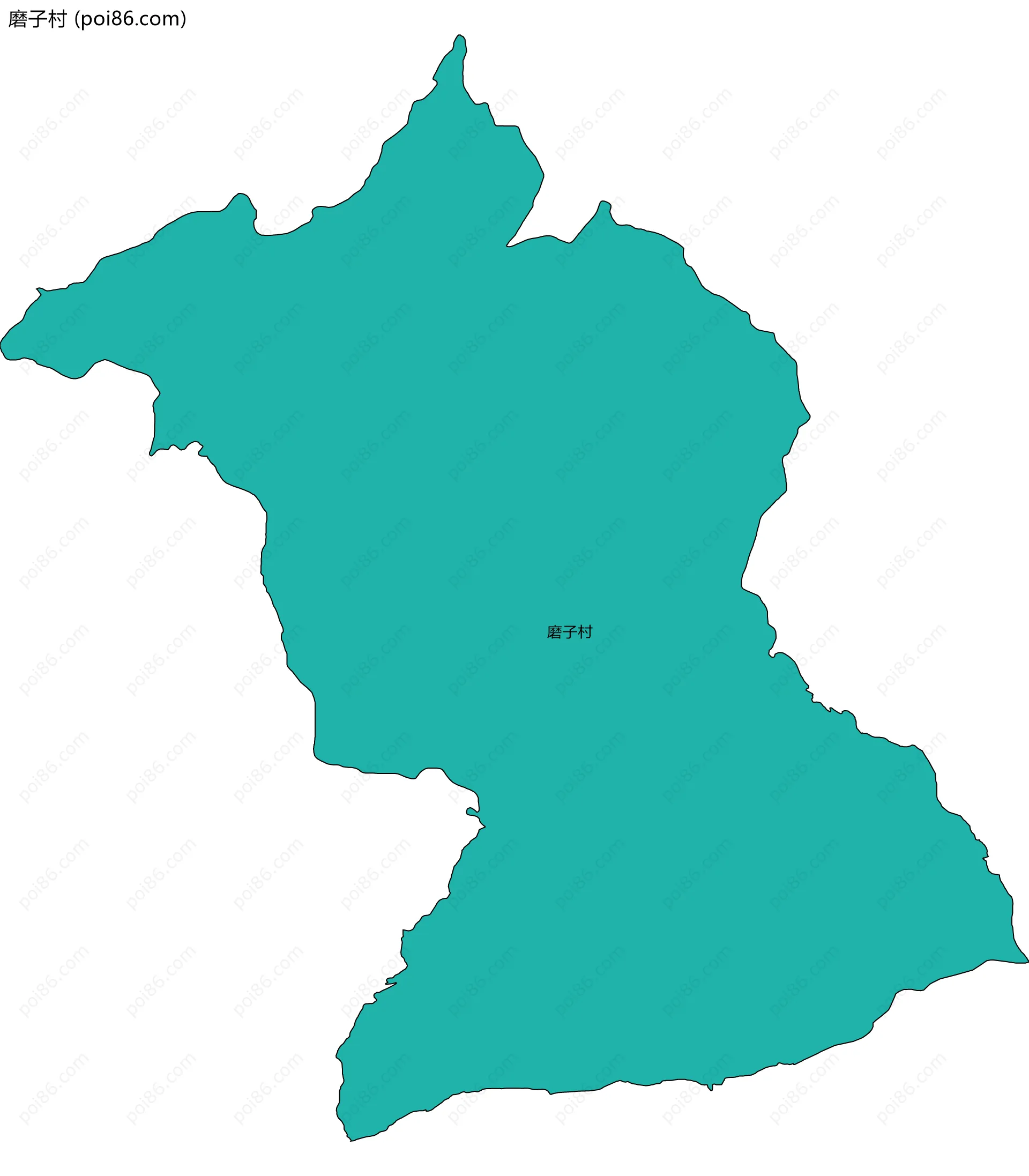 磨子村边界地图