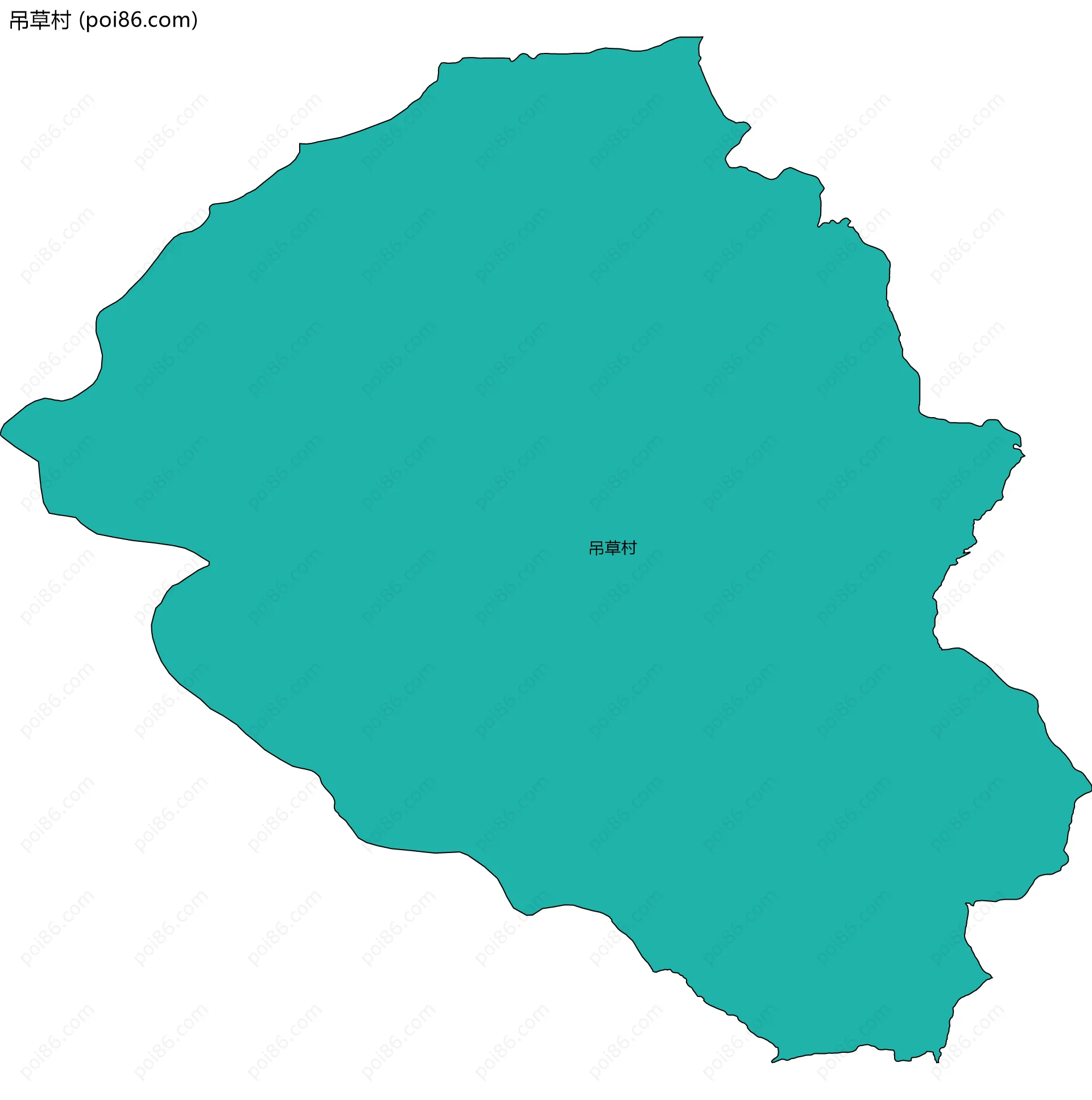 吊草村边界地图