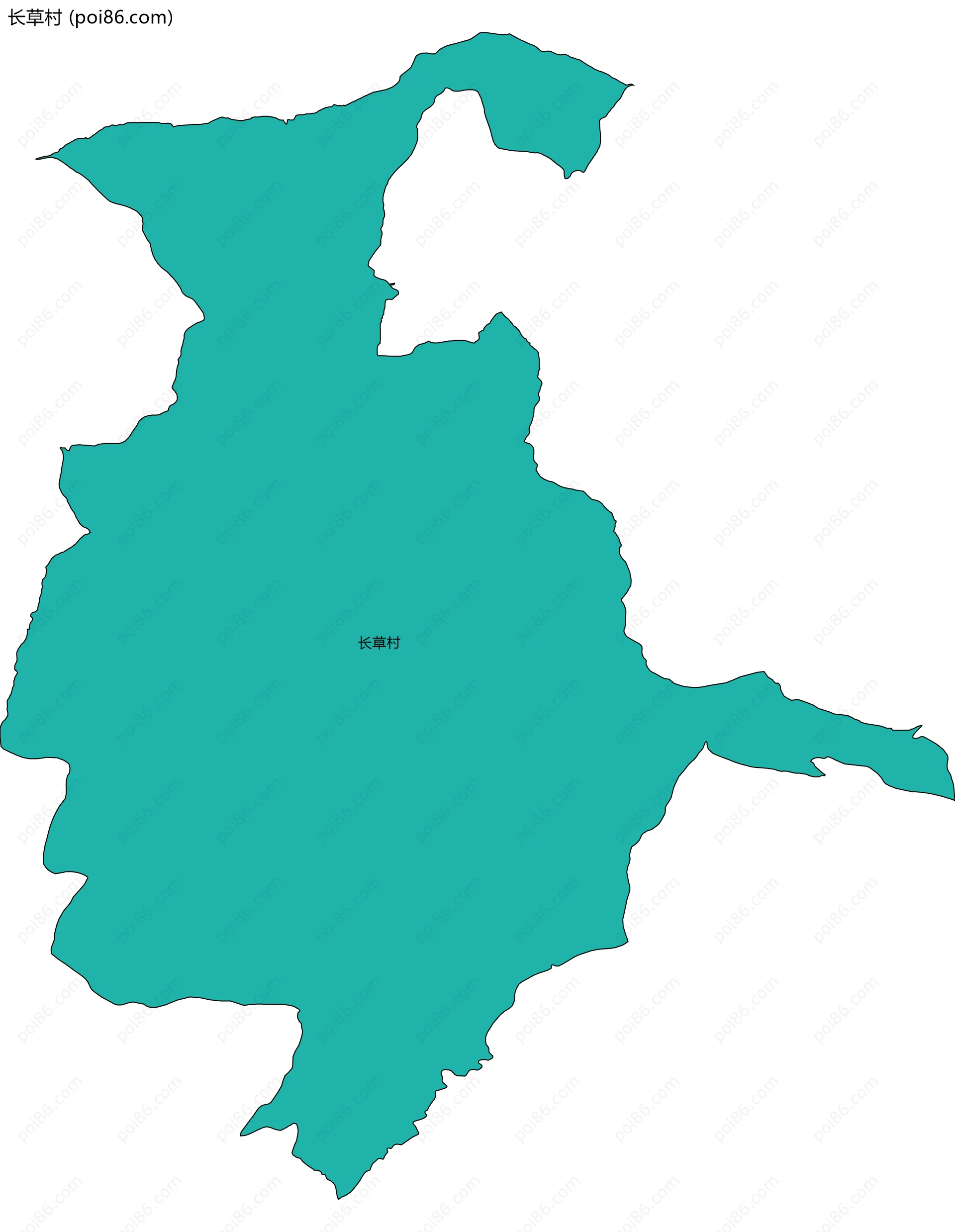 长草村边界地图