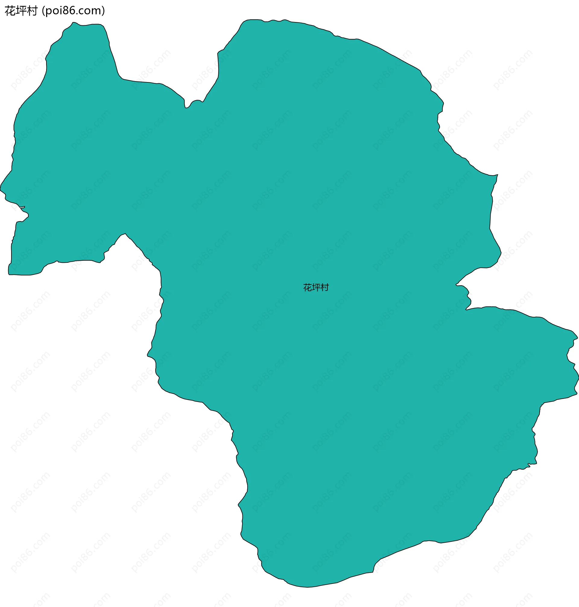 花坪村边界地图