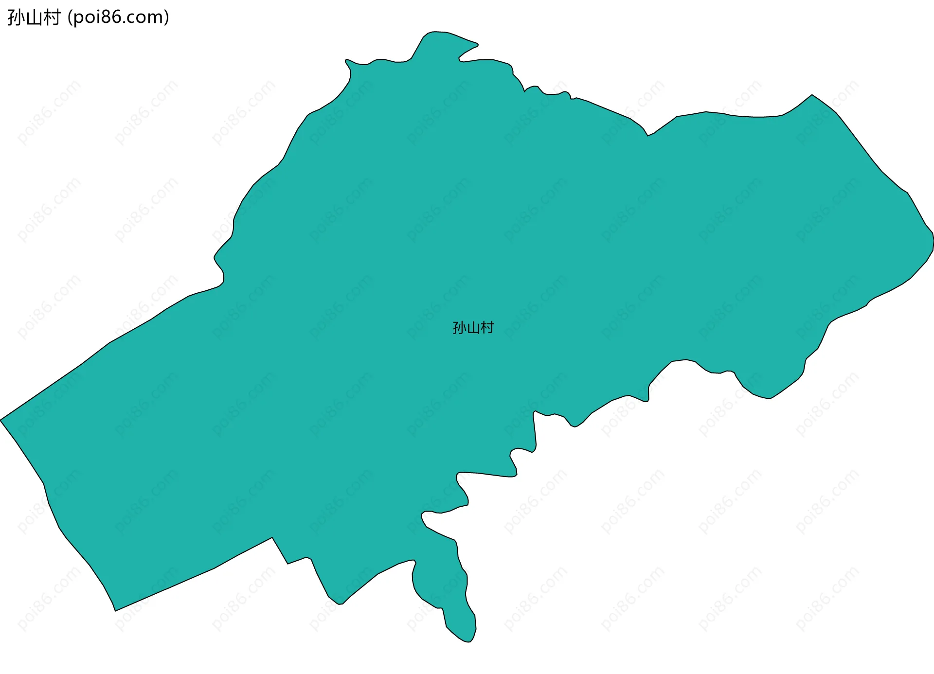 孙山村边界地图