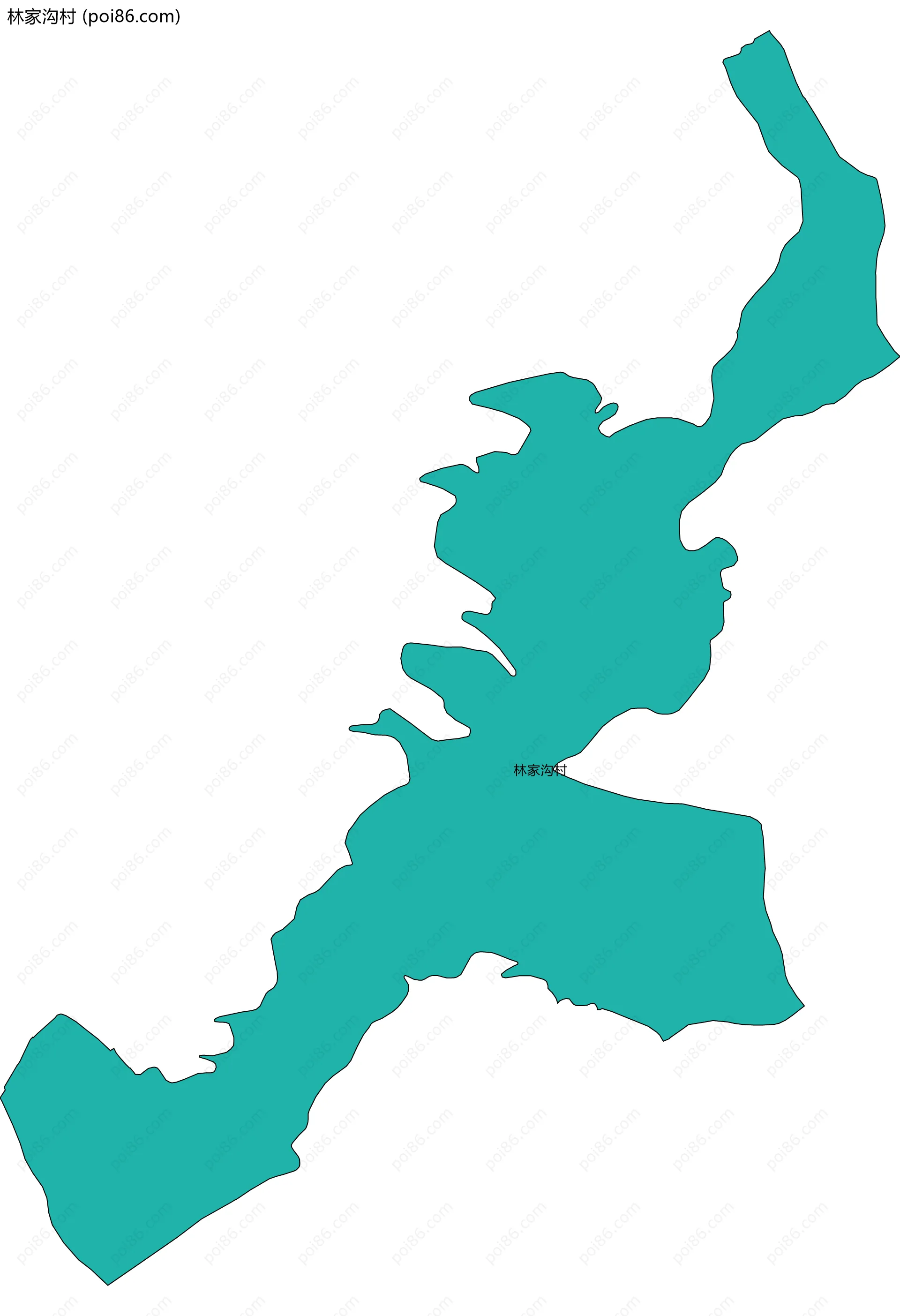 林家沟村边界地图