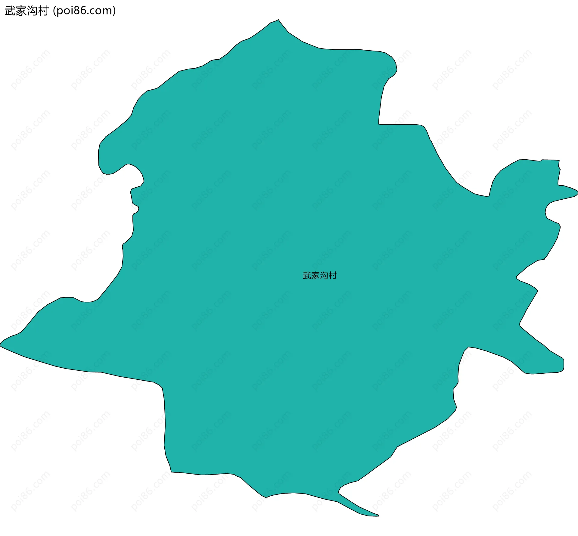 武家沟村边界地图