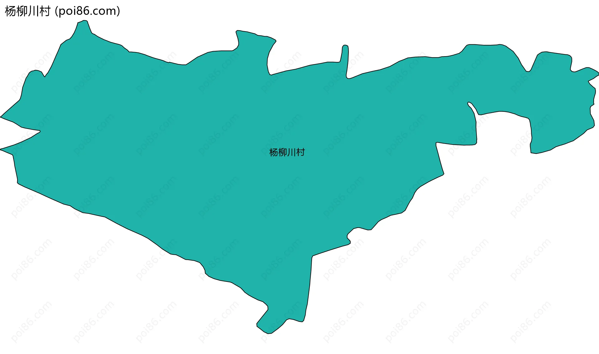 杨柳川村边界地图