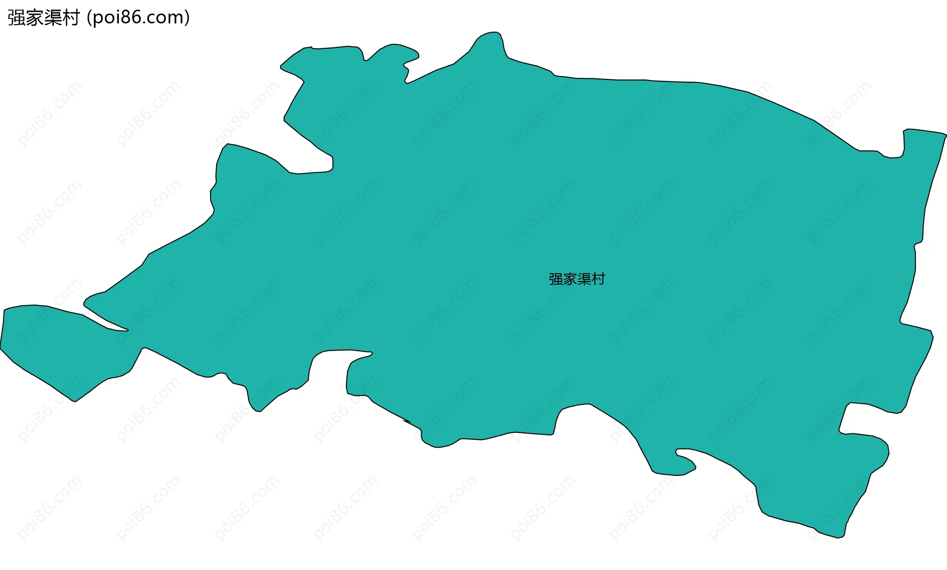 强家渠村边界地图